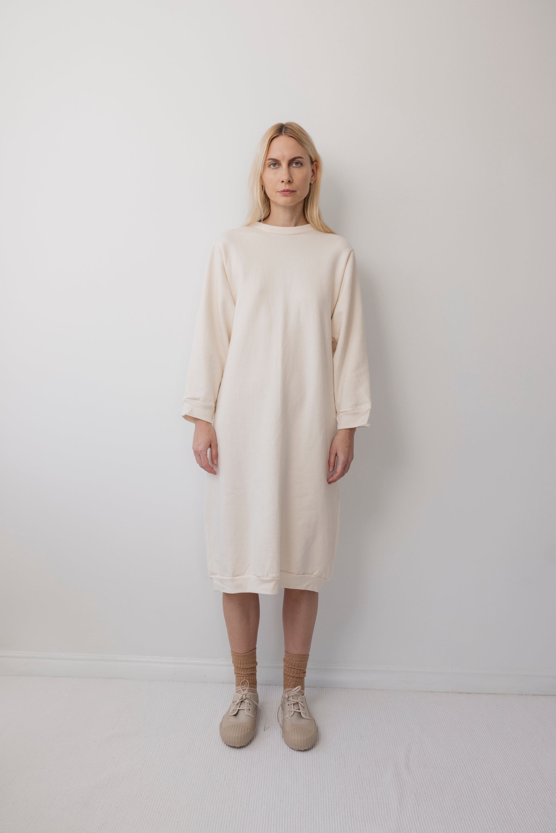 Sweatshirt Dress : Natural M Sweatshirt Dress : Natural M