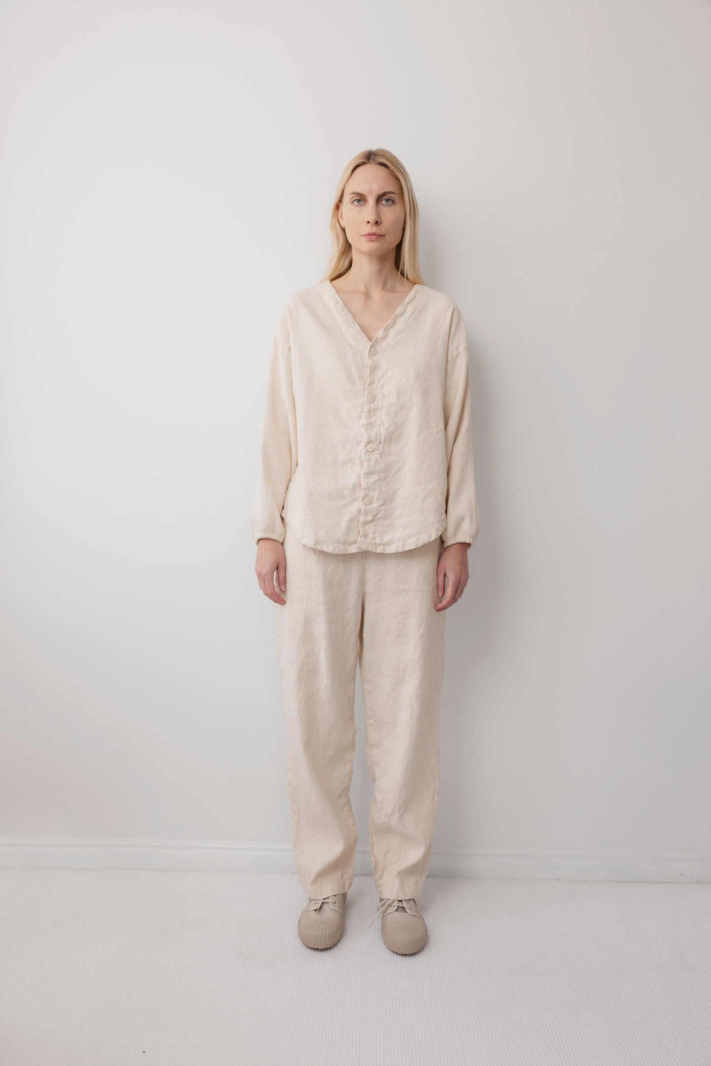 Hemp Button Shirt : Natural