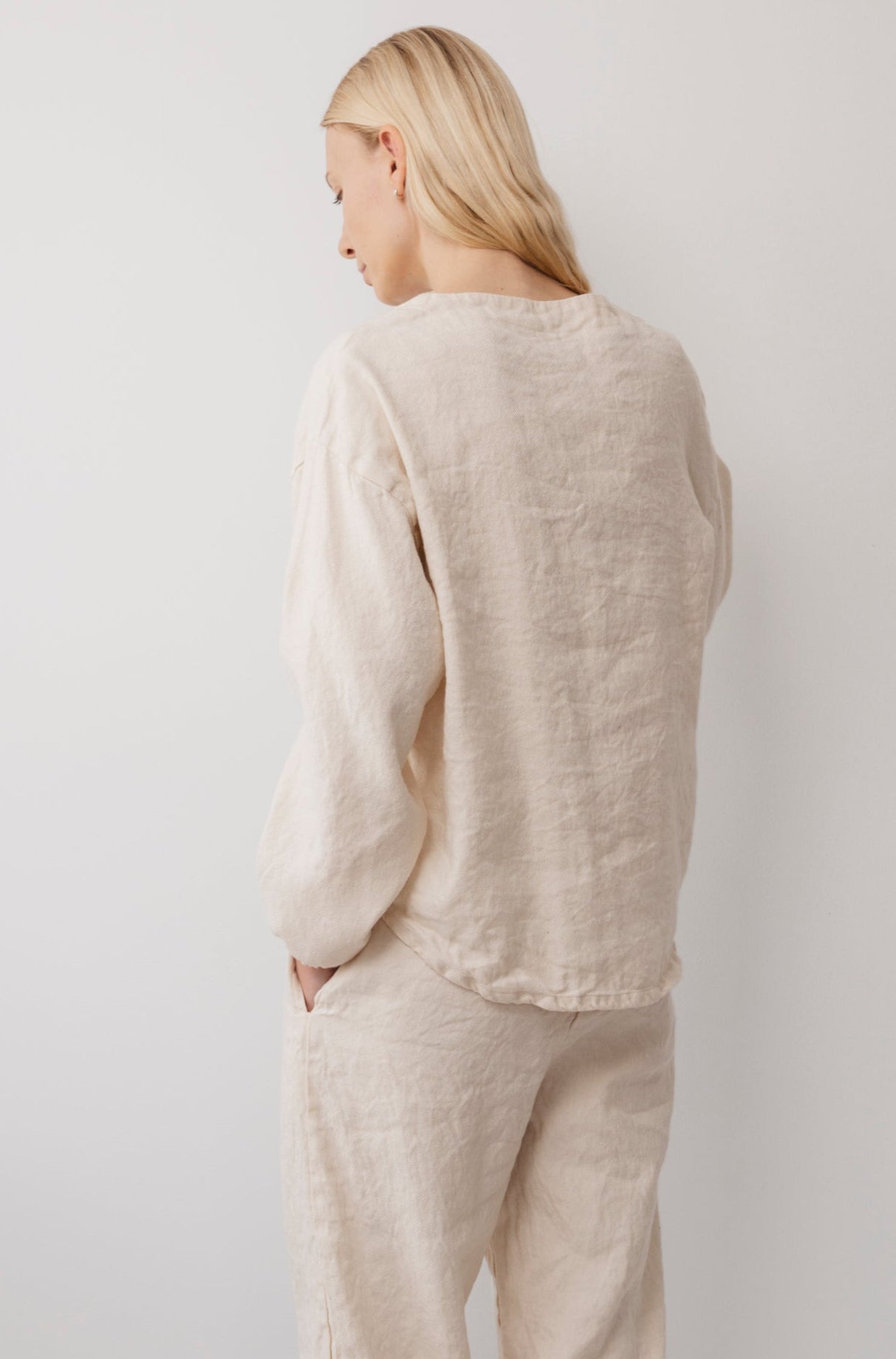Hemp Button Shirt : Natural