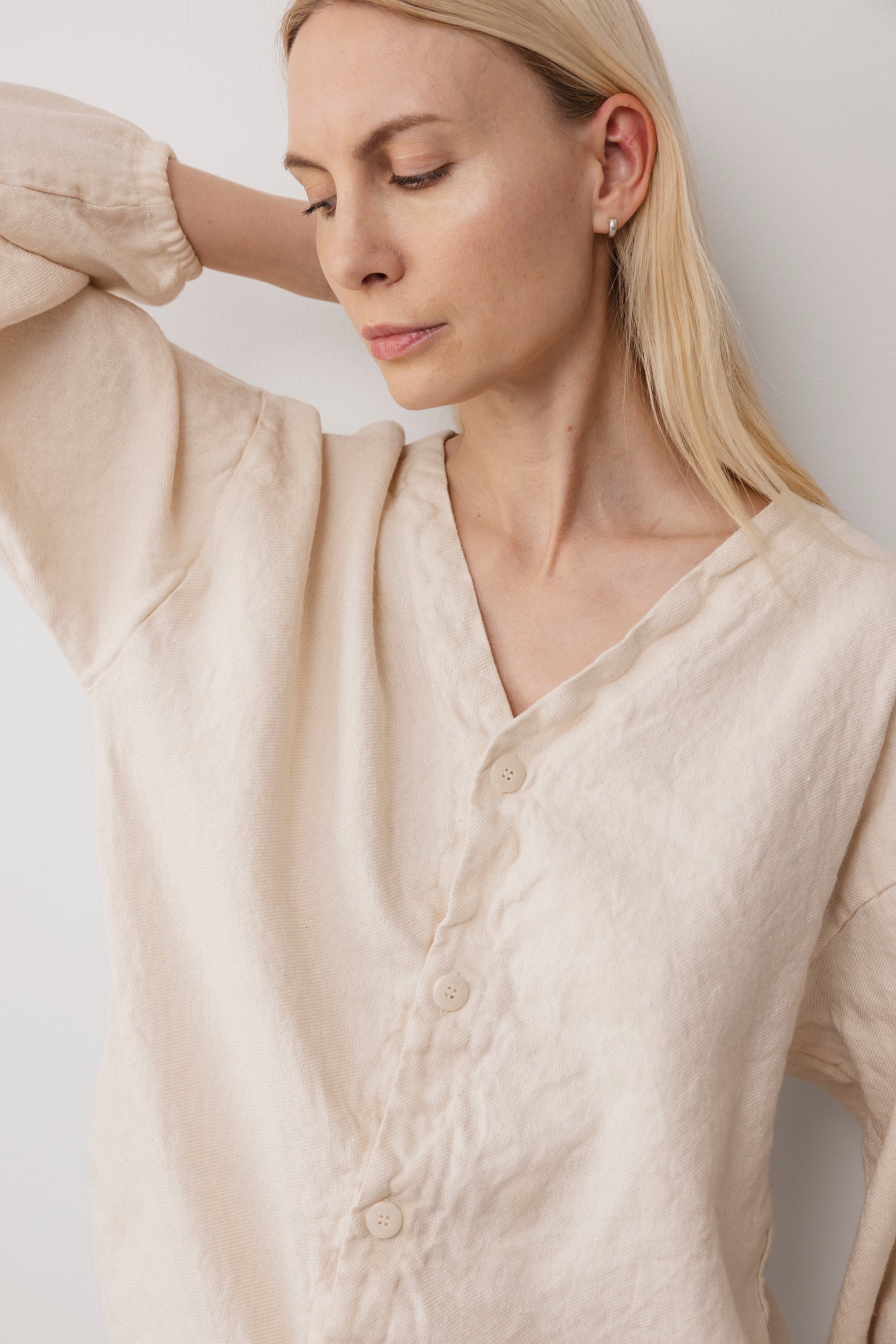Hemp Button Shirt : Natural
