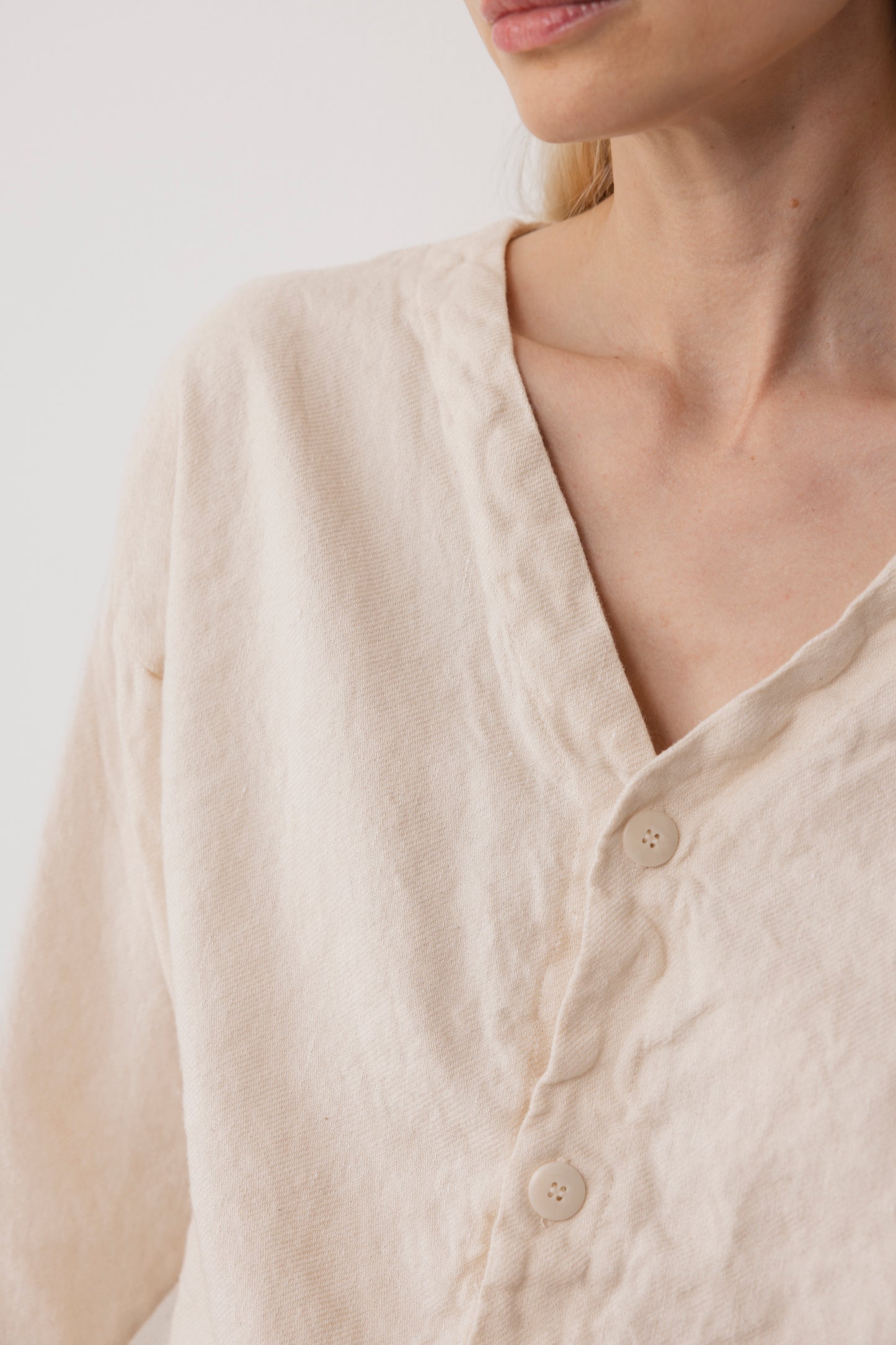 Hemp Button Shirt : Natural