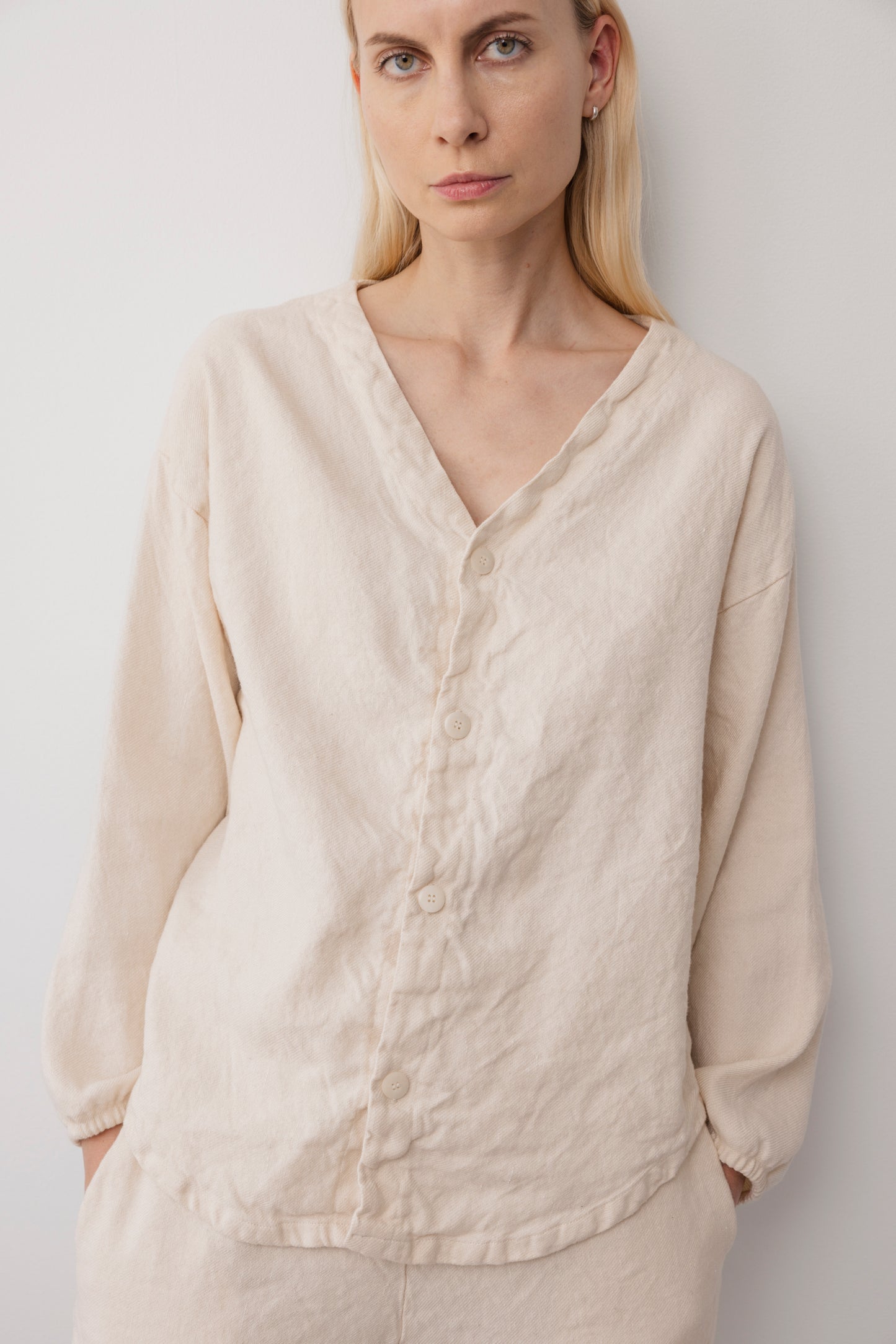 Hemp Button Shirt : Natural