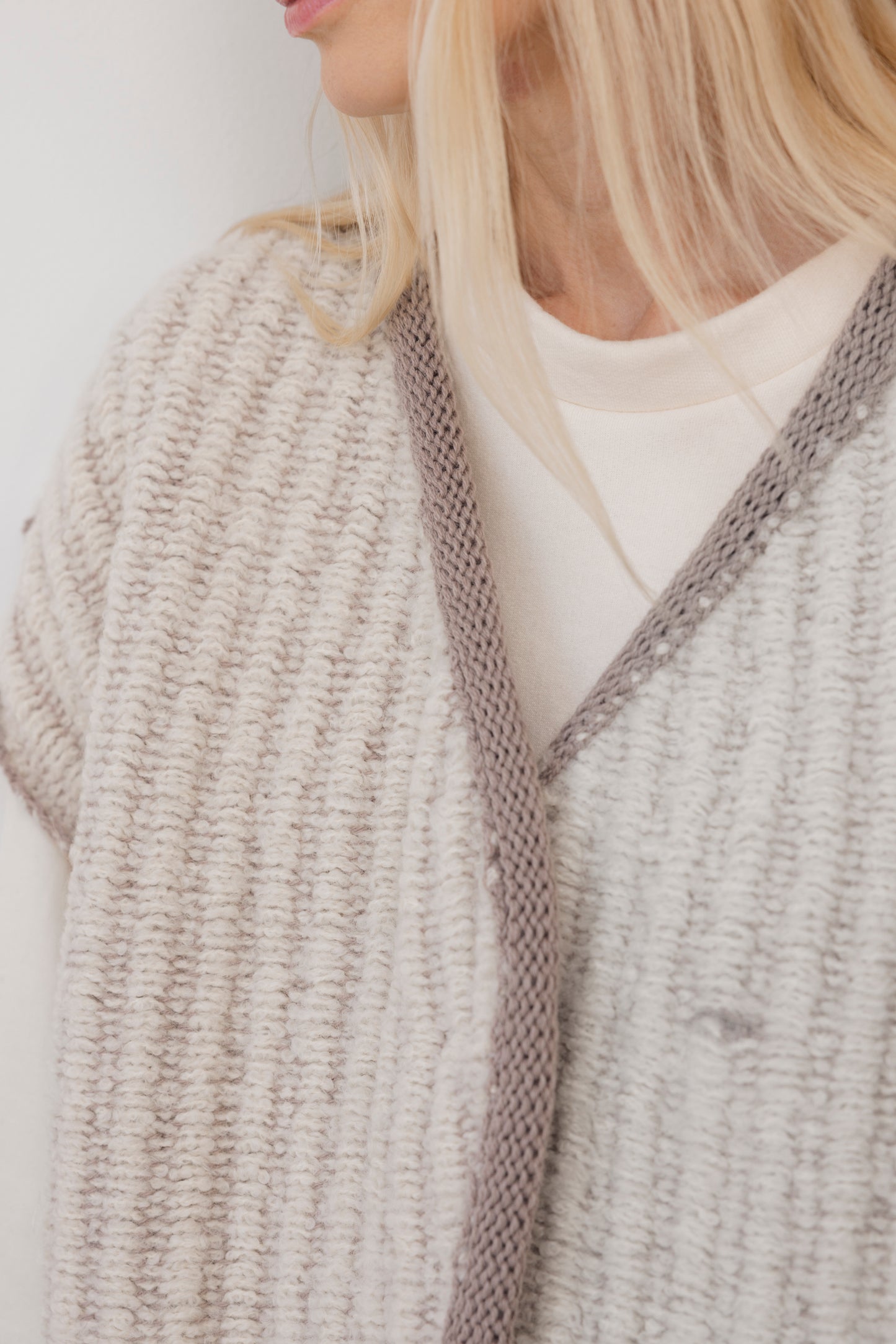 Knit / Weave Vest : Chalk