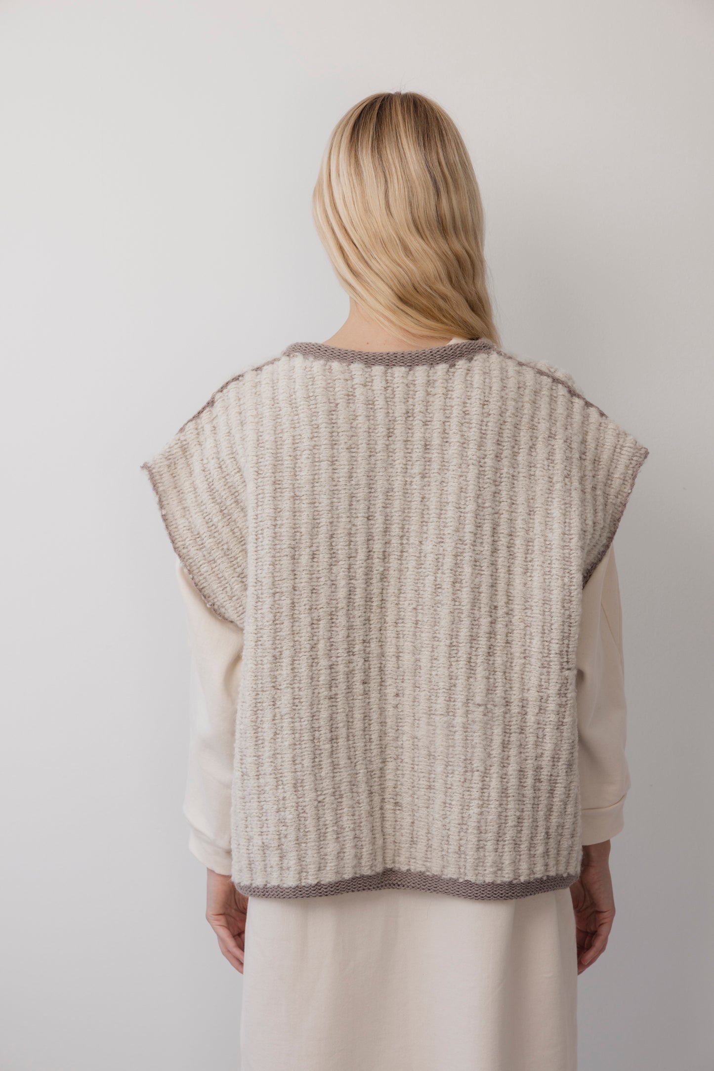 Knit / Weave Vest : Chalk