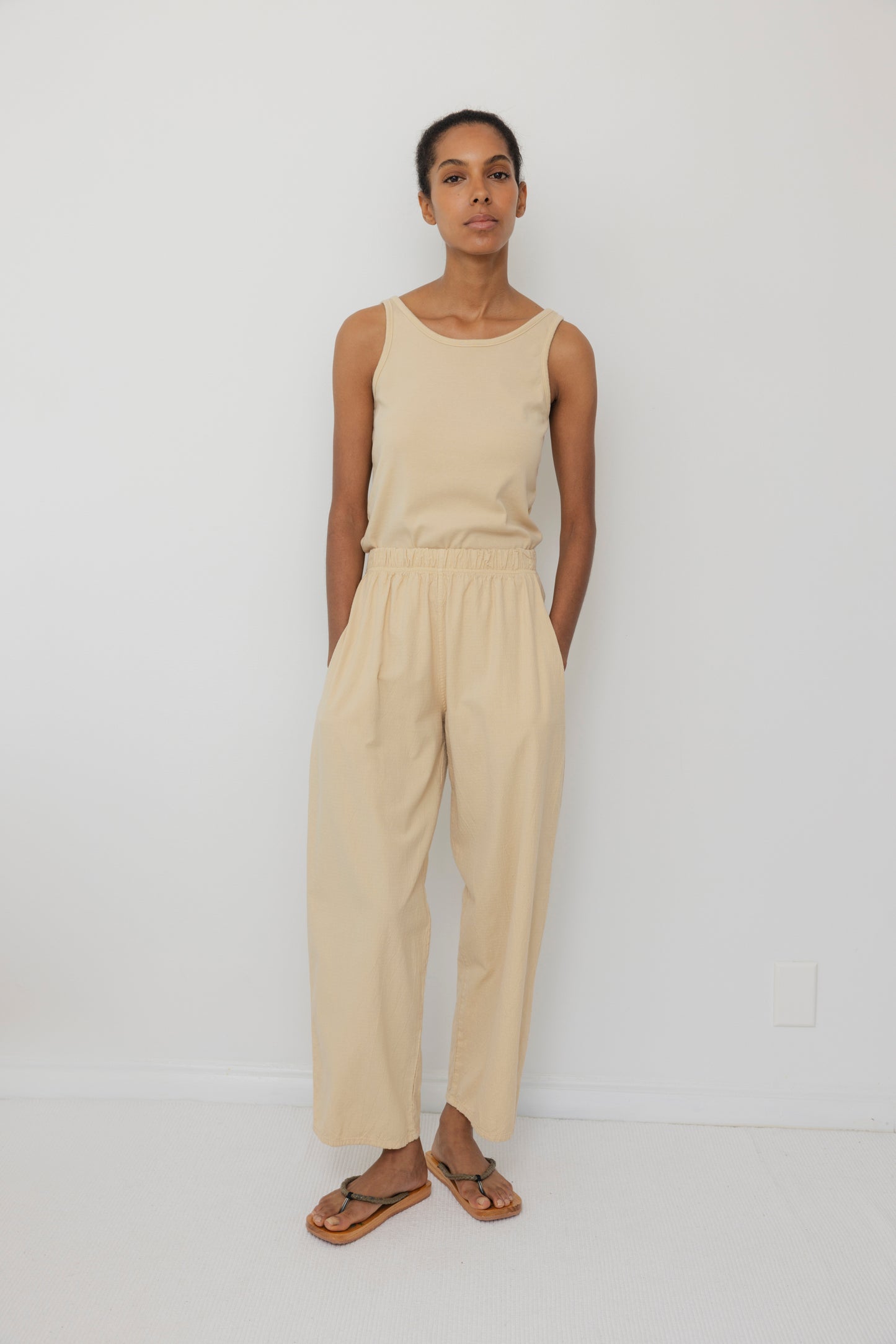 Wide Trouser : Barley