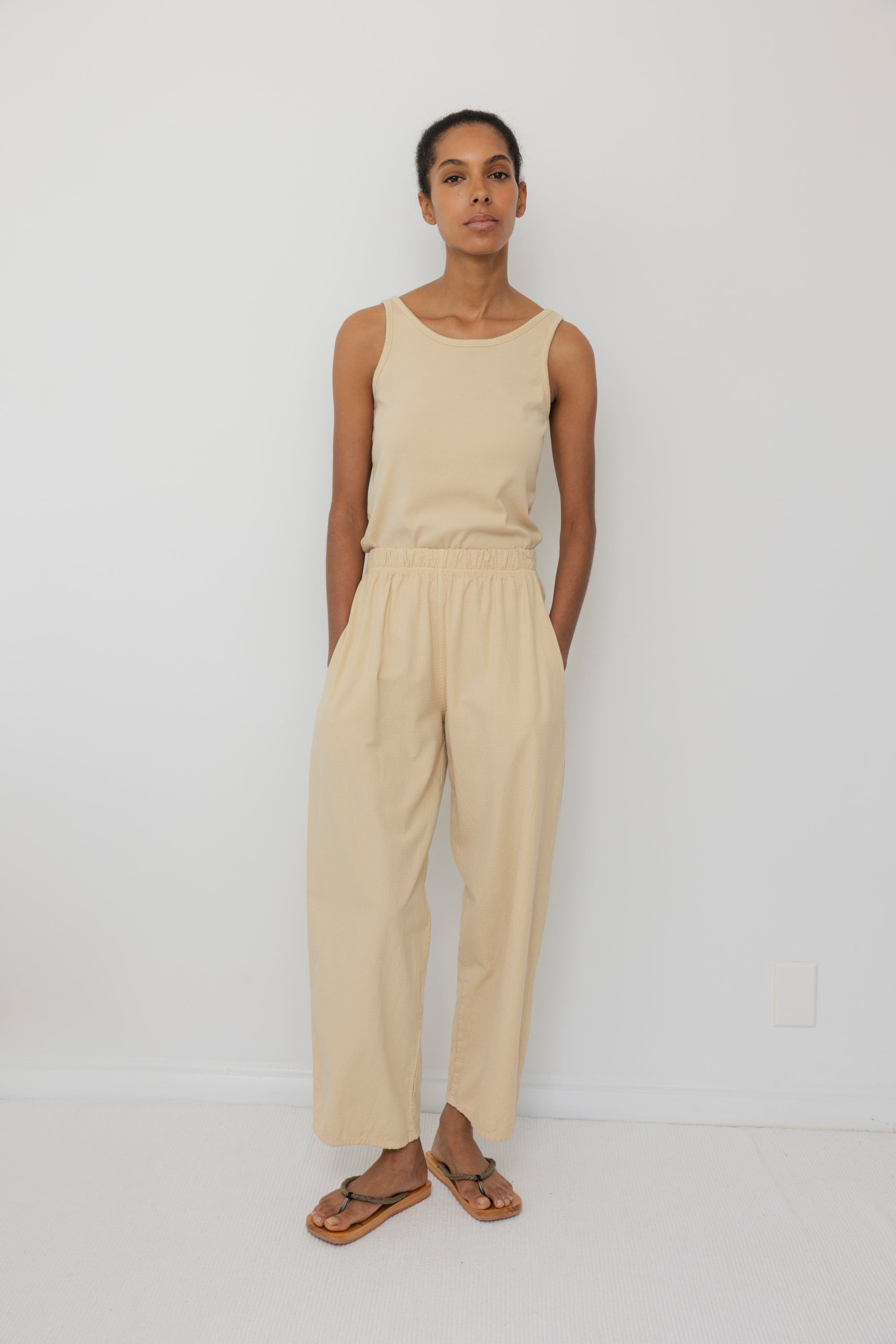 Wide Trouser : Barley
