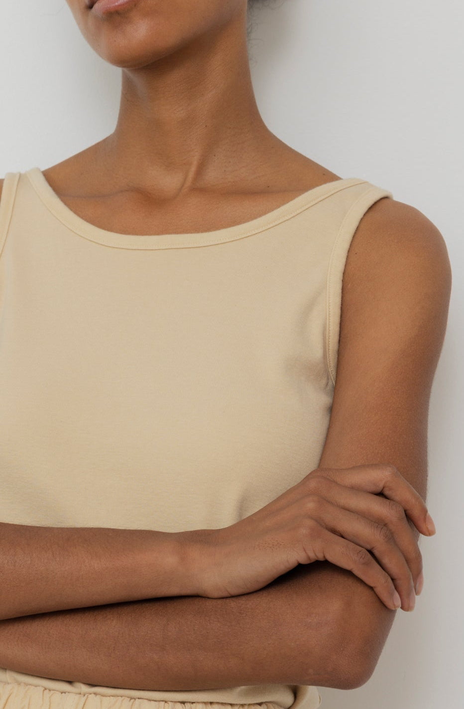 Scoop Back Rib Tank : Barley