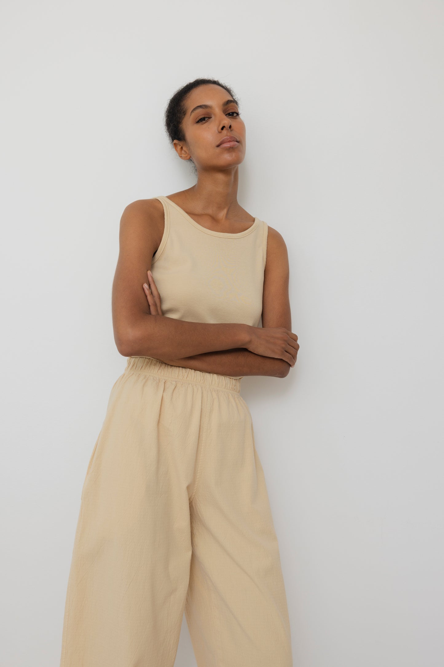 Scoop Back Rib Tank : Barley