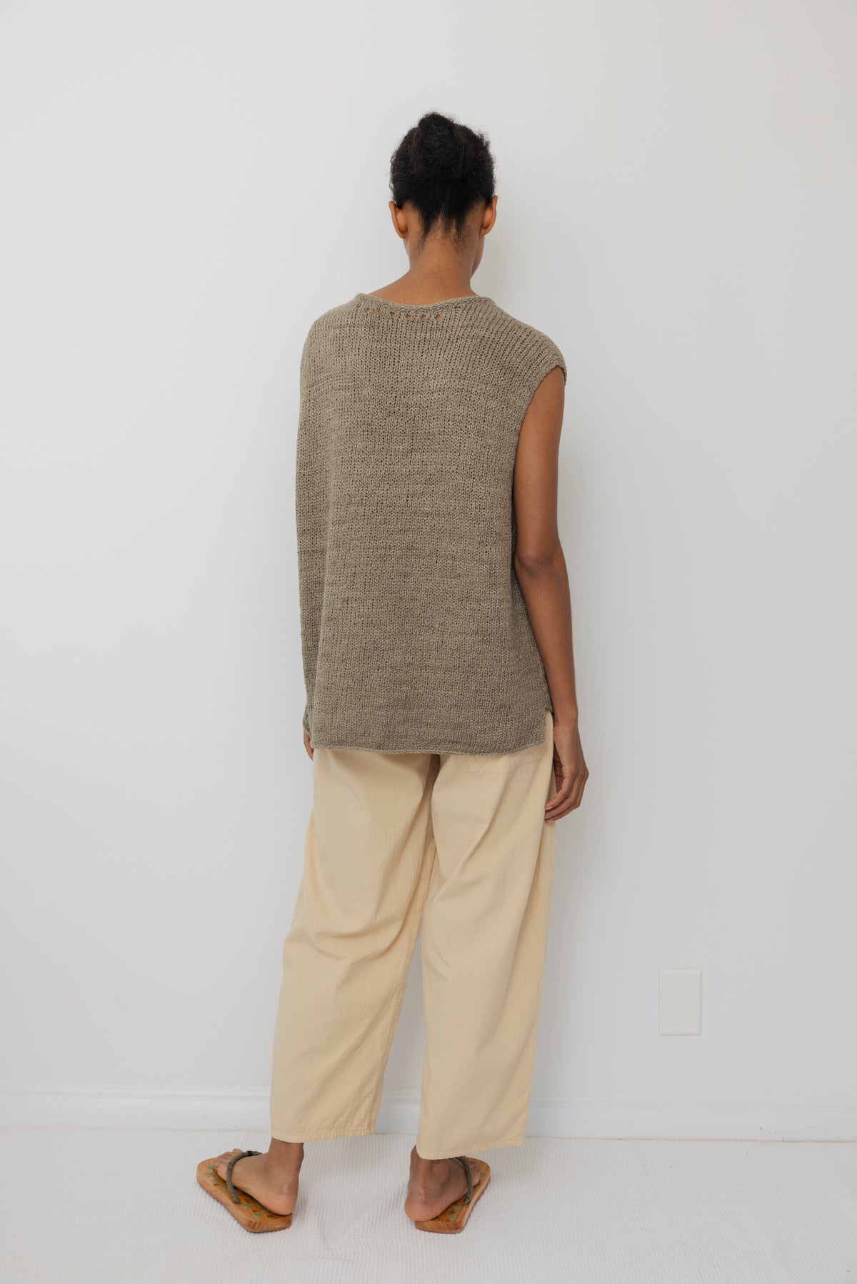 Pointelle Vest : Moss