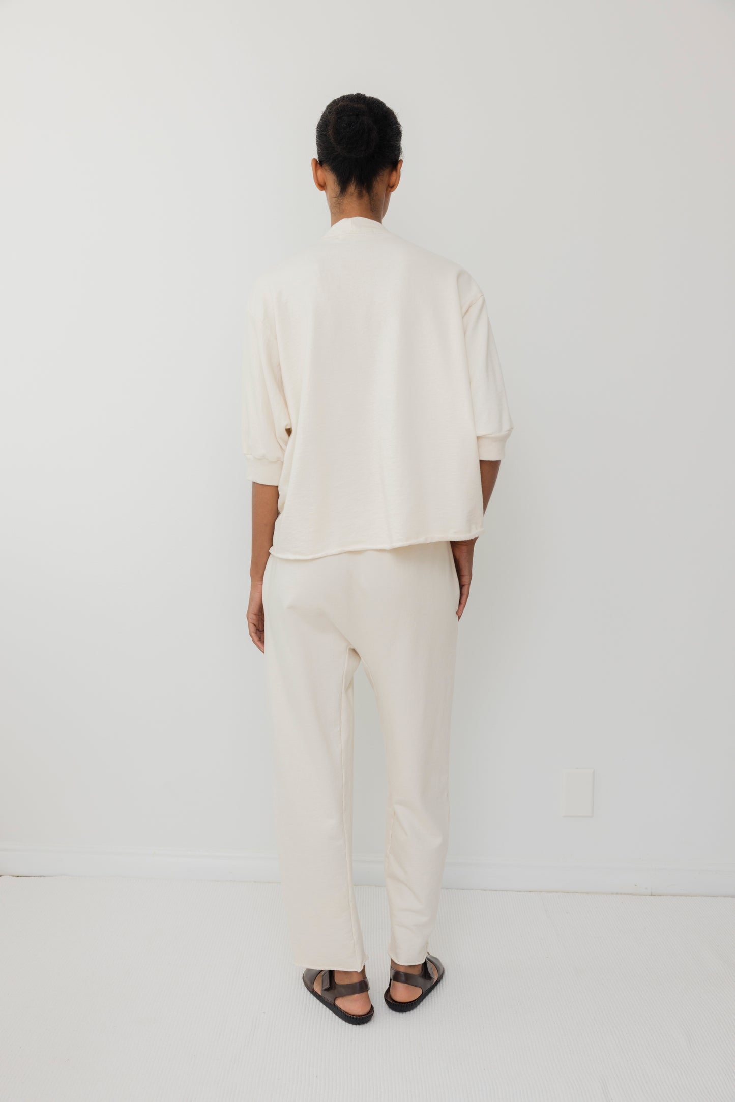 Short Sleeve Sweatshirt : Natural