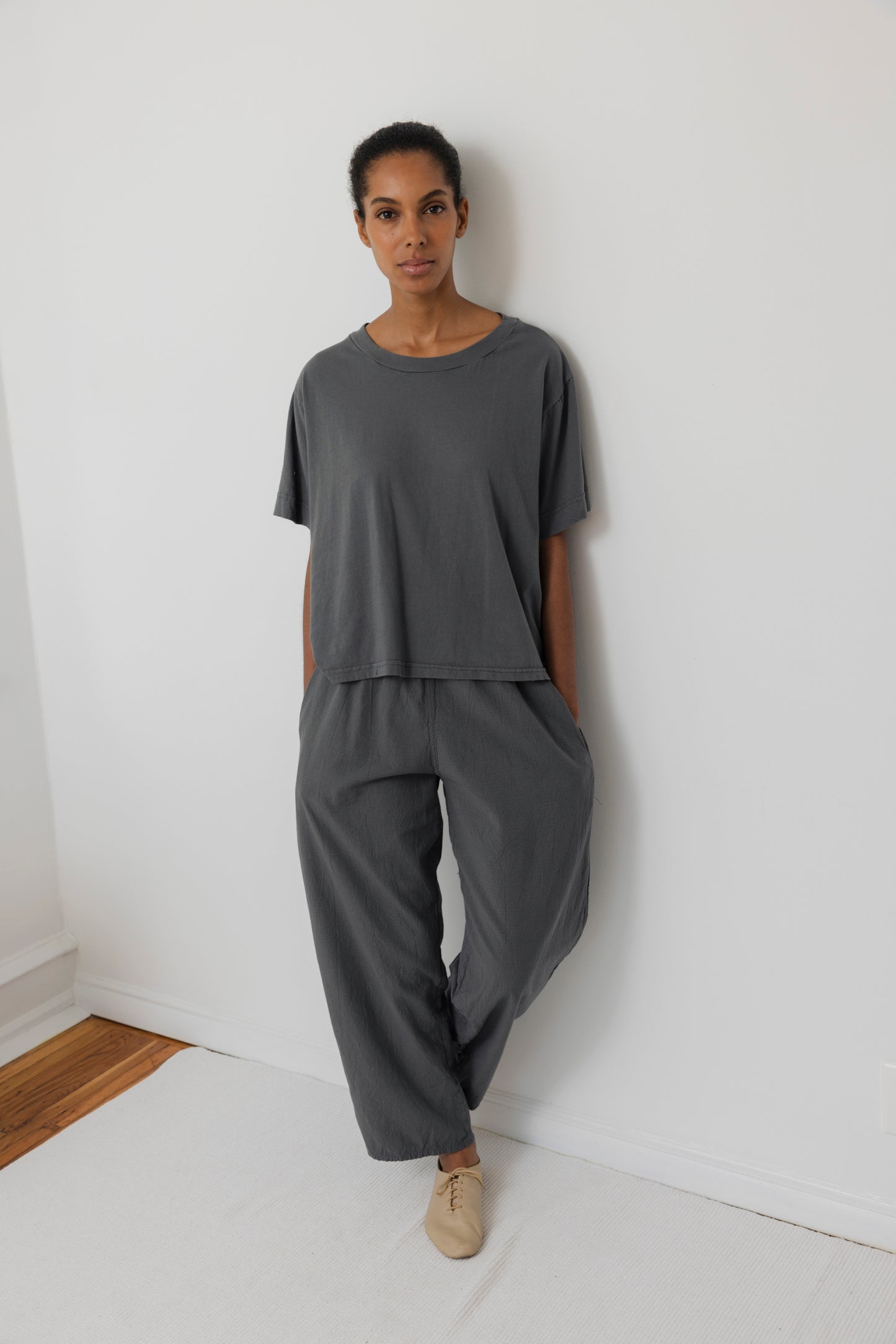 Wide Trouser : Stone