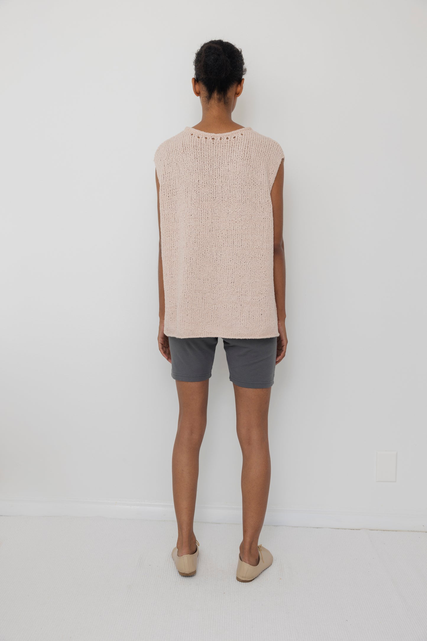 Pointelle Vest : Peony