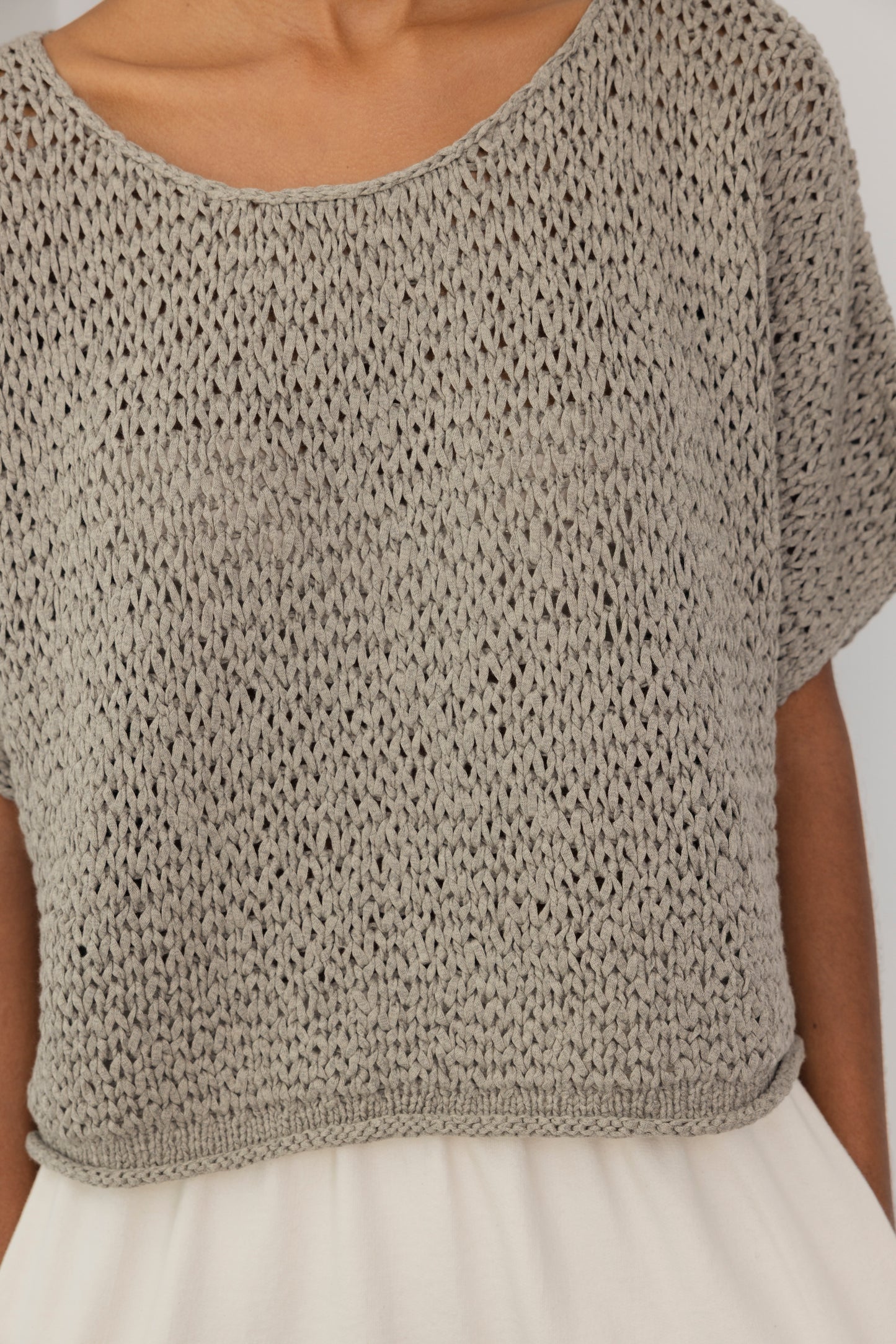 Handknit Tee : Shale