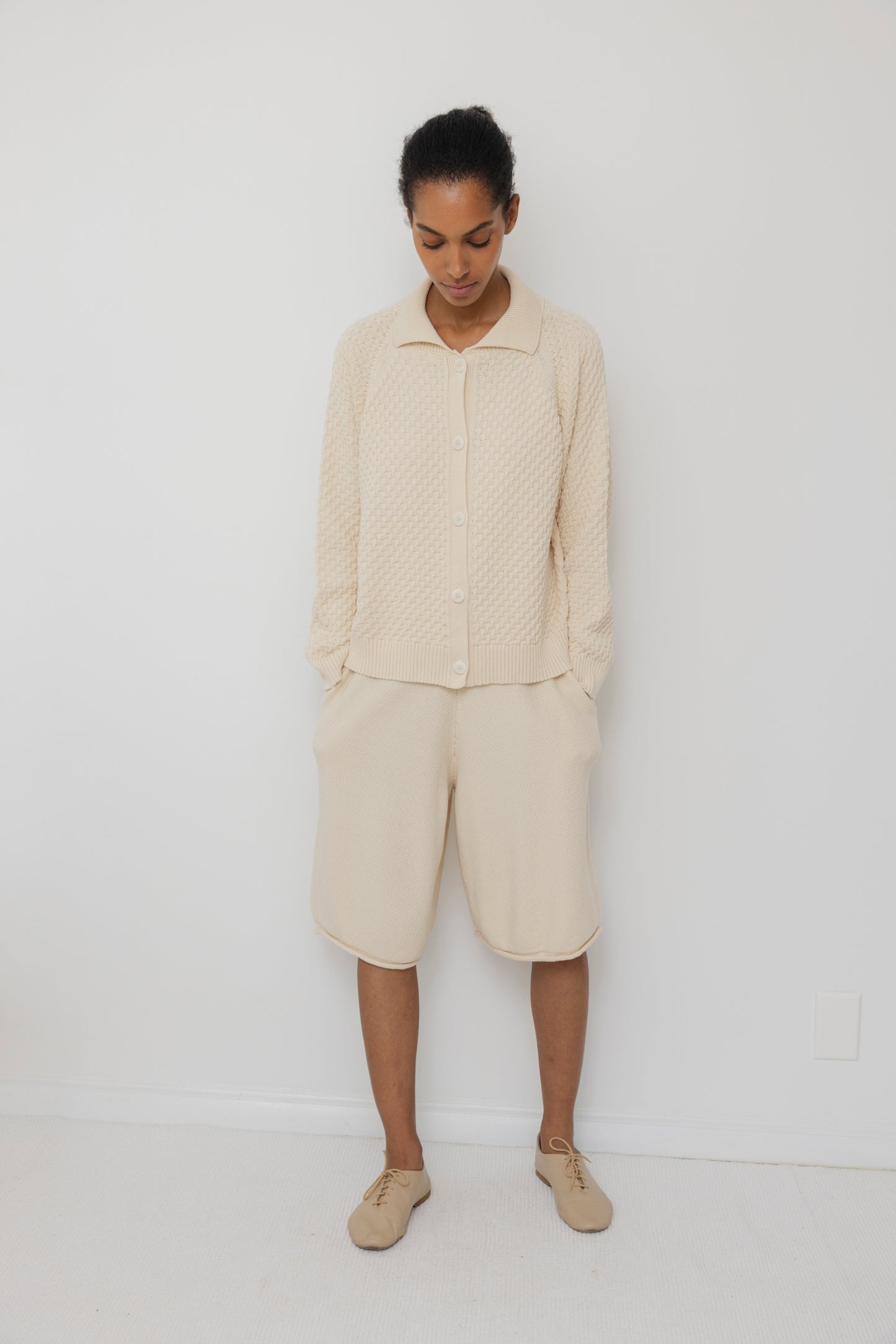 Textured Cardigan : Natural