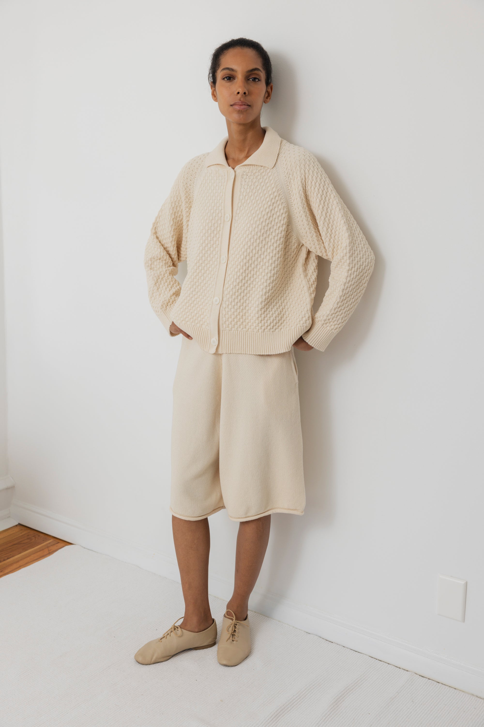 Textured Cardigan : Natural