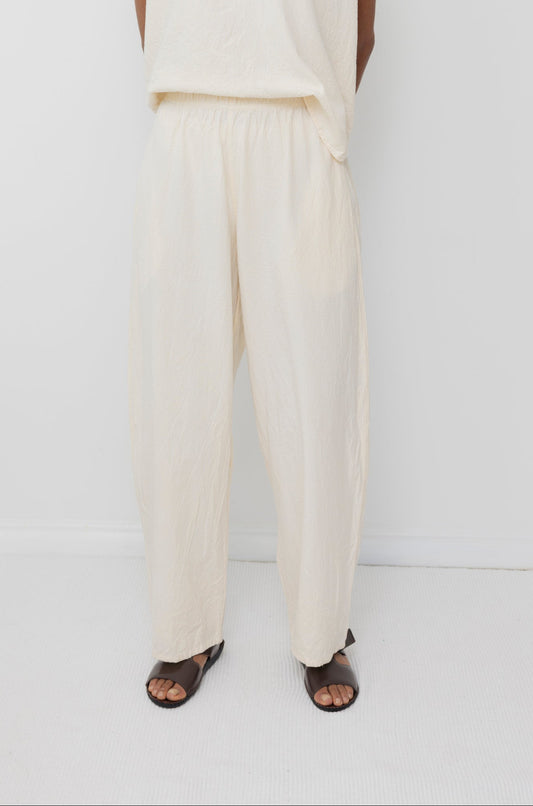 Wide Trouser : Natural