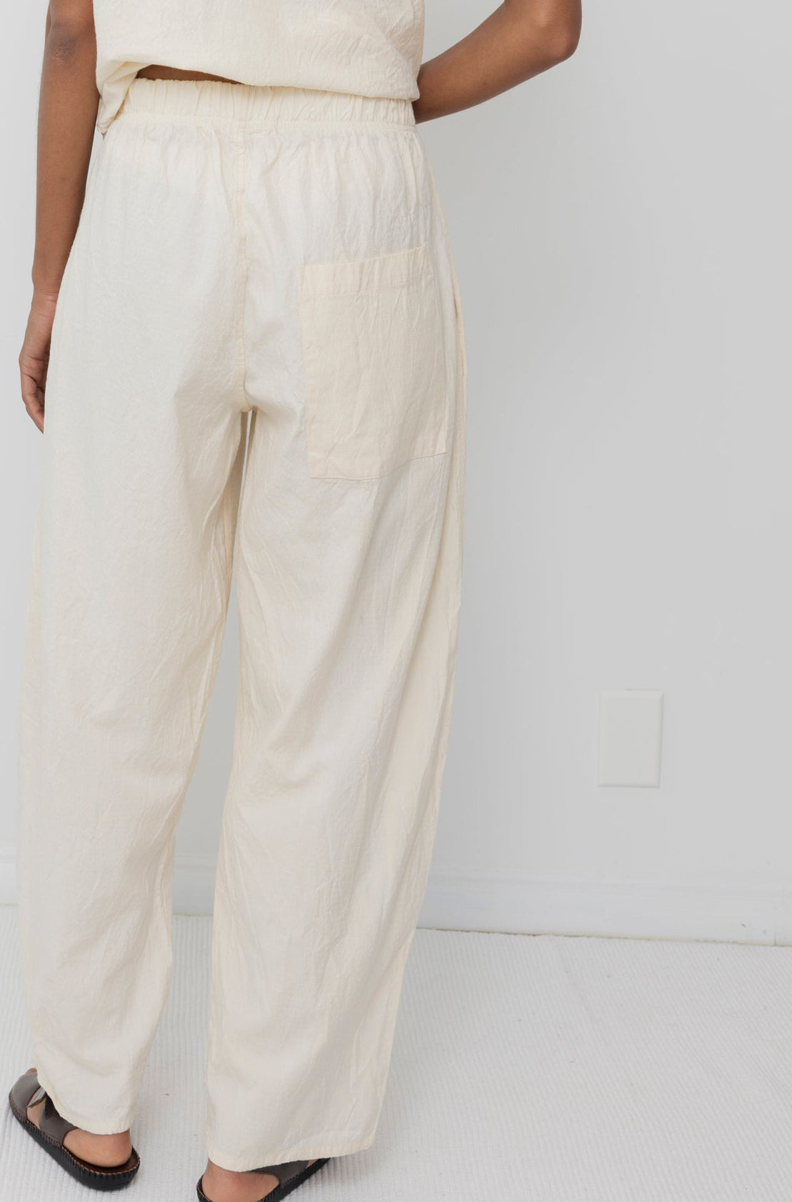 Wide Trouser : Natural