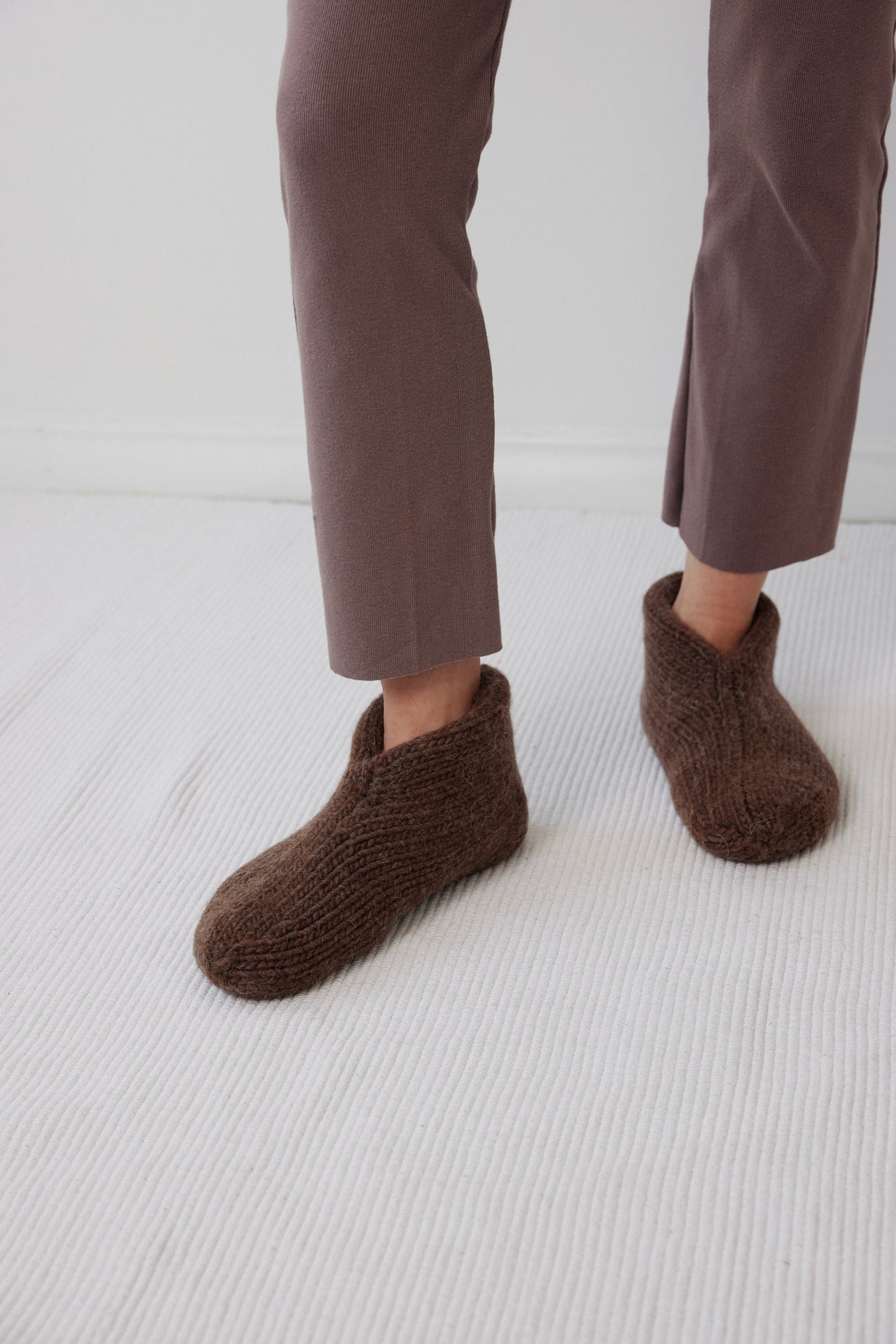 Felted Slippers : Chestnut