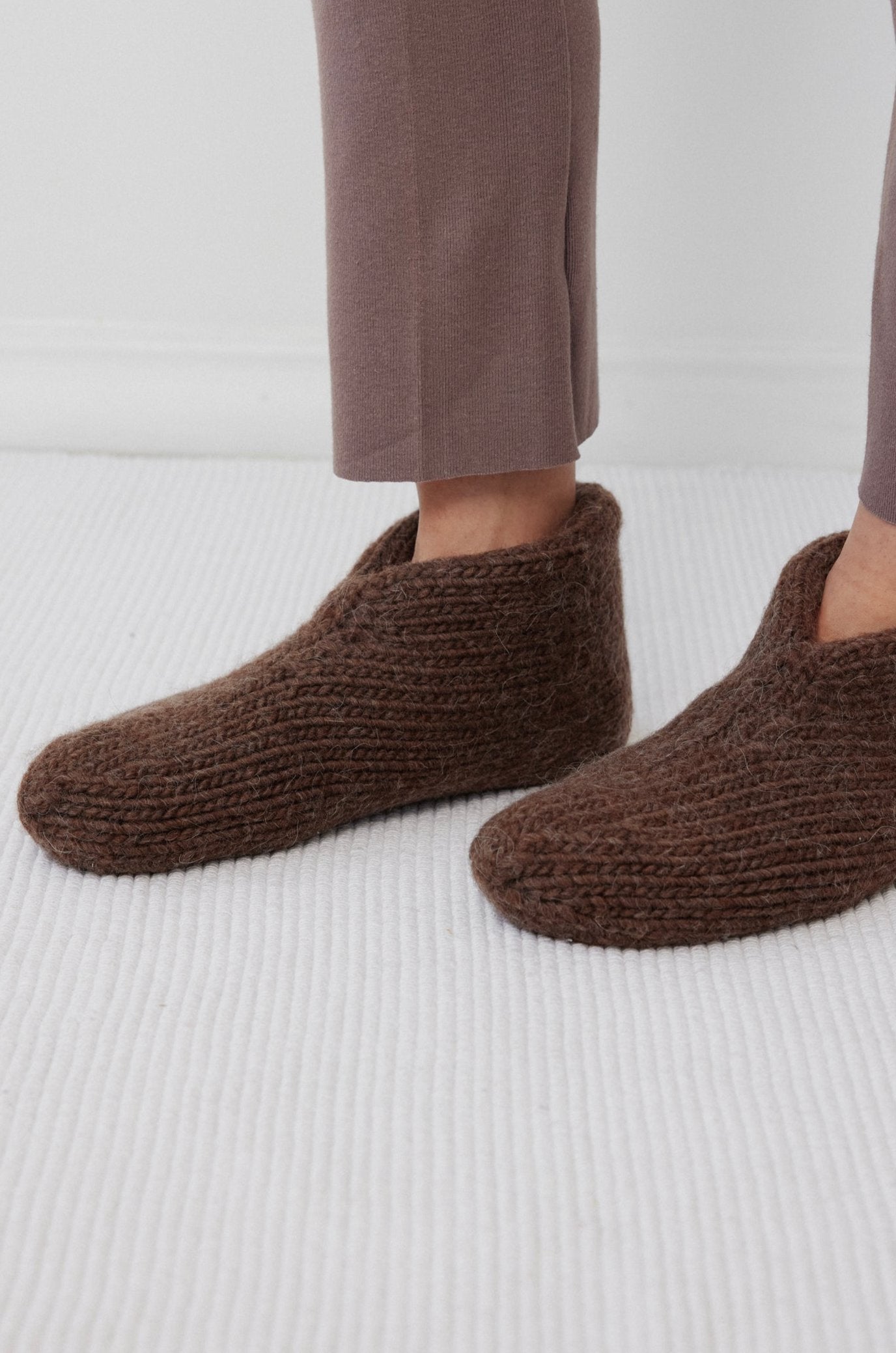 Felted Slippers : Chestnut