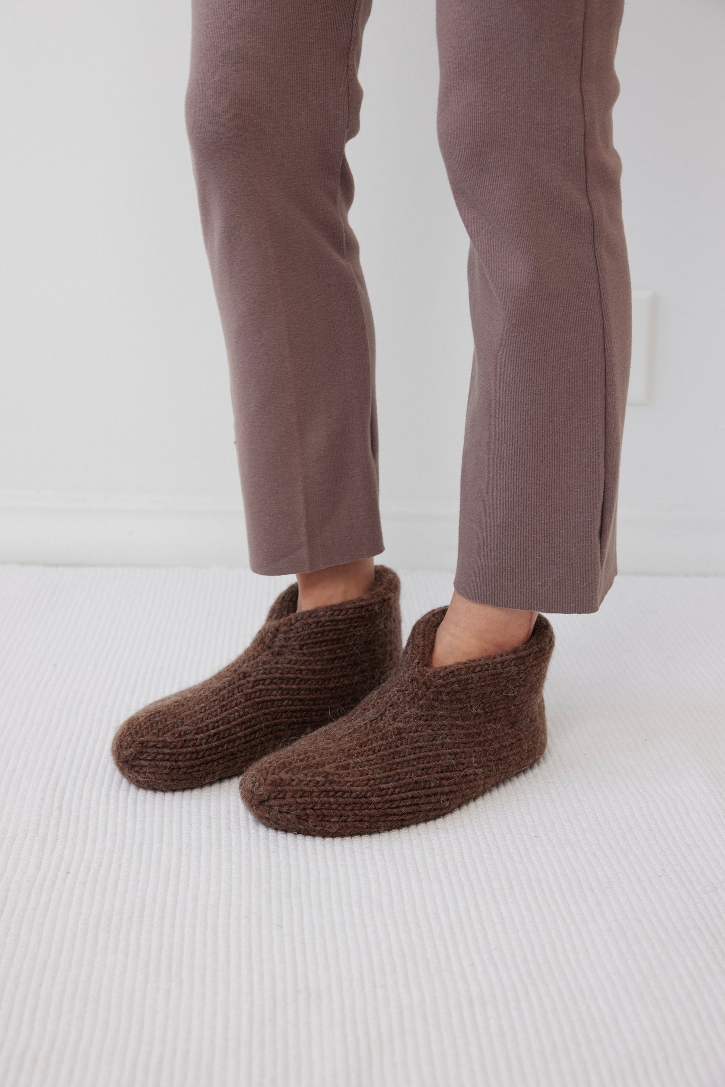 Felted Slippers : Chestnut