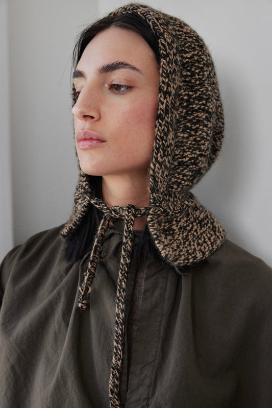 Handknit Hood : Sable