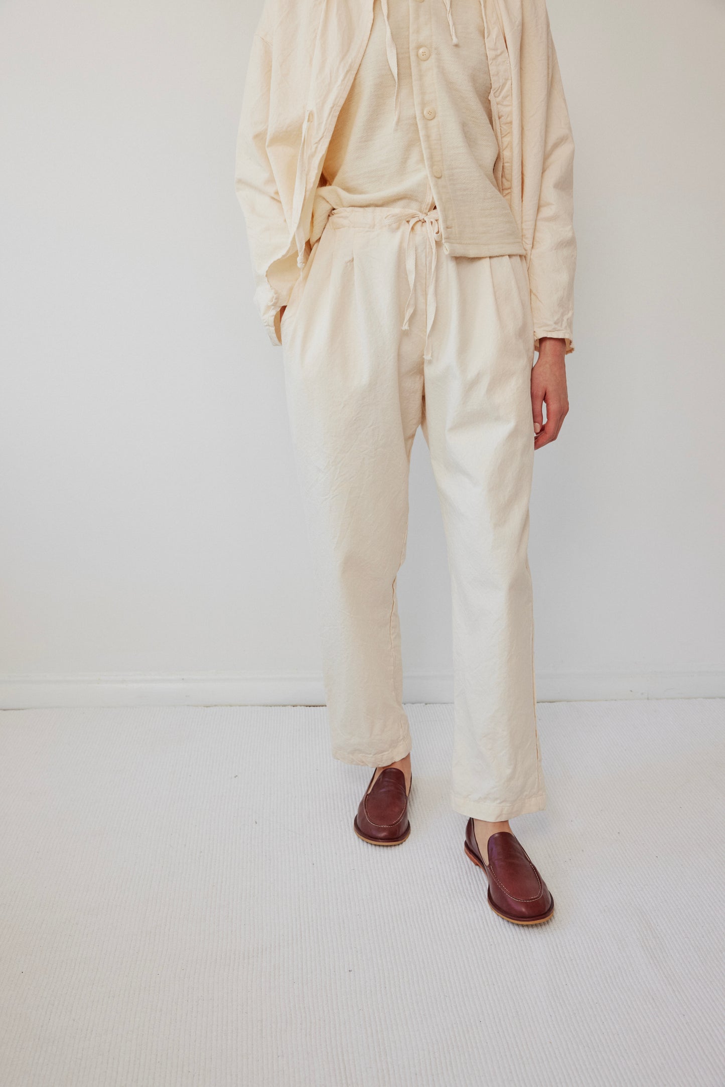 Drawstring Trouser : Natural