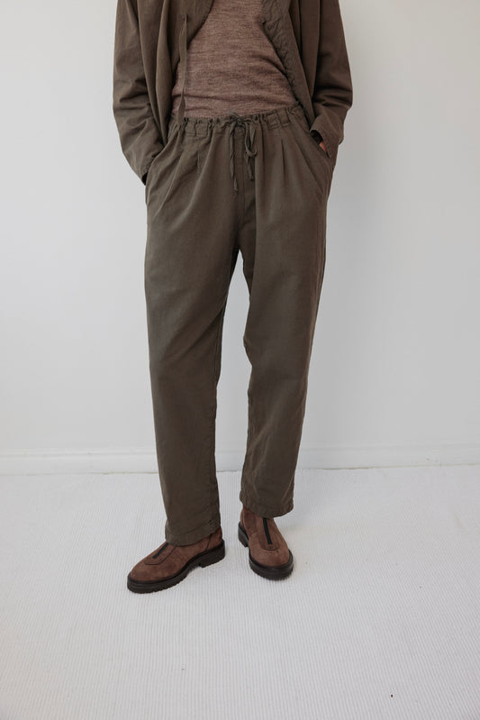 Drawstring Trouser : Suede