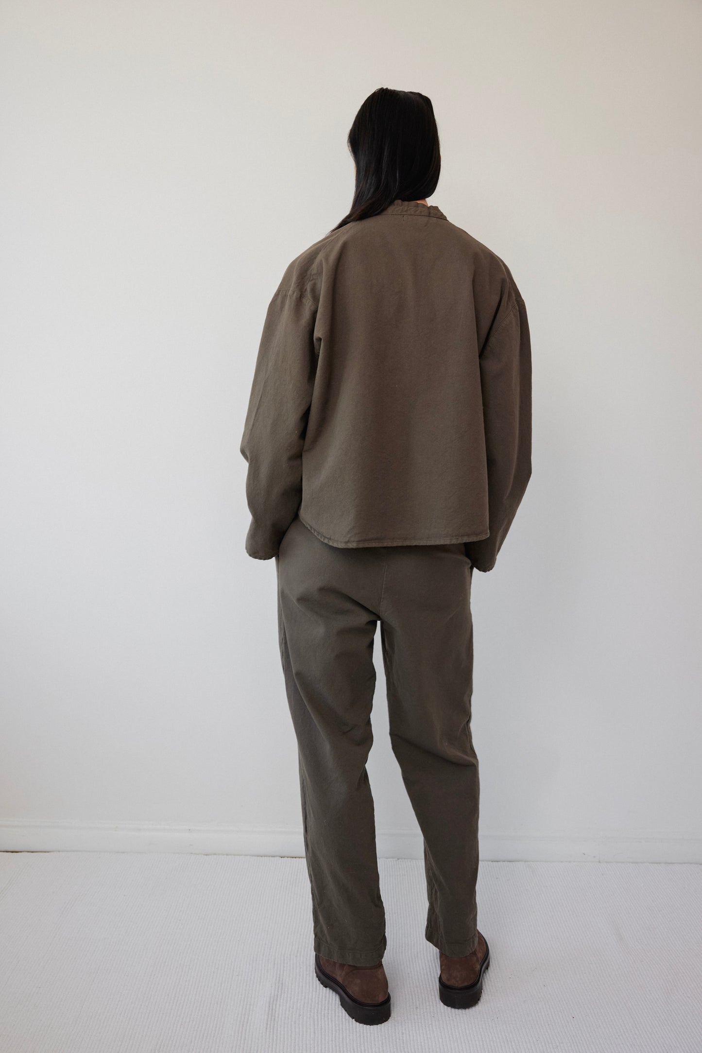 Drawstring Trouser : Suede