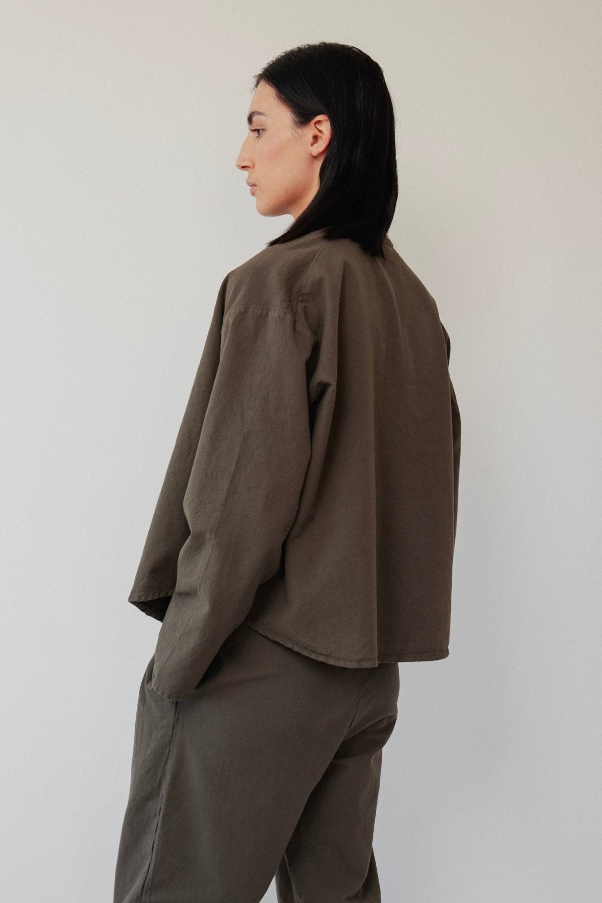 Drawstring Jacket : Suede