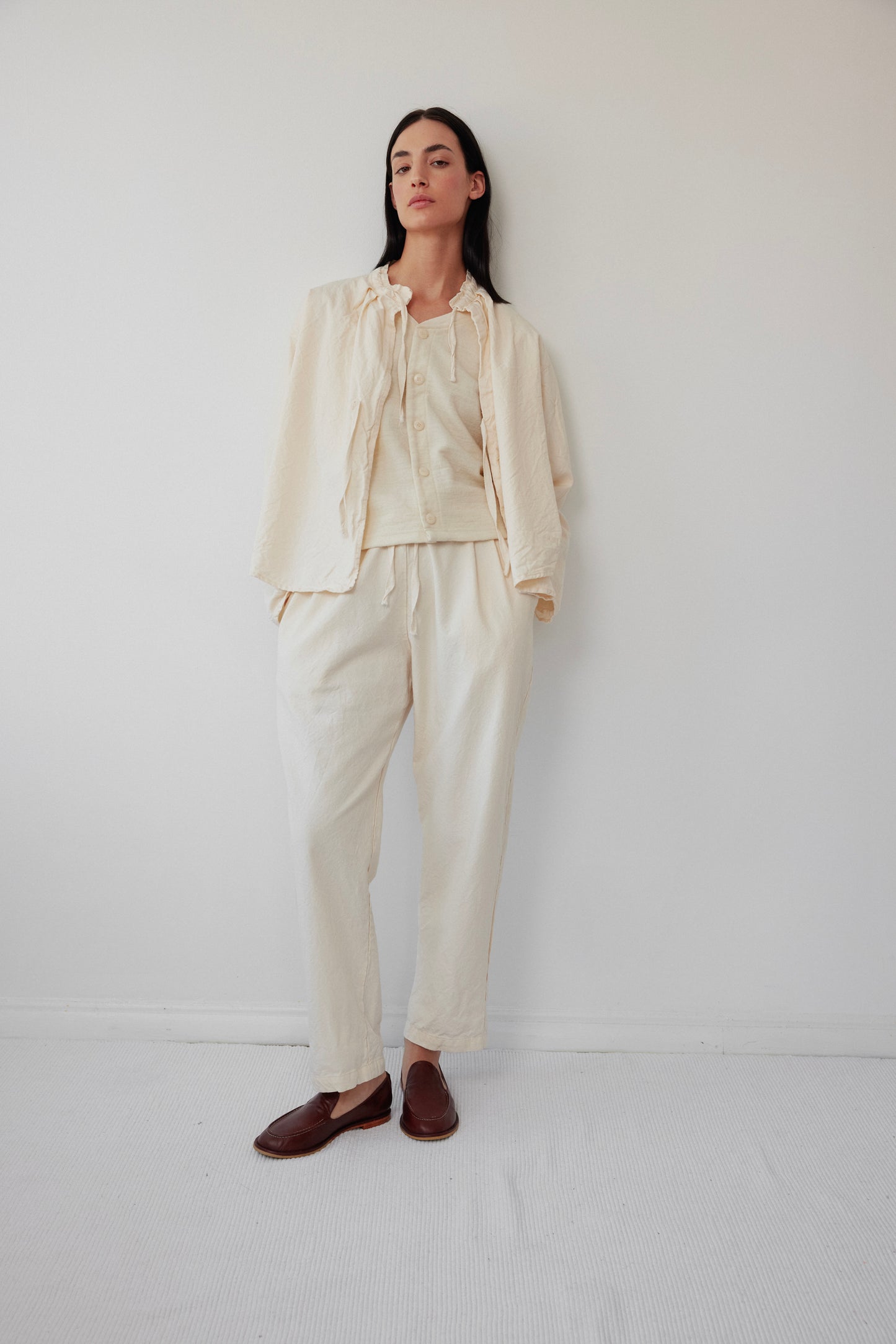 Drawstring Trouser : Natural