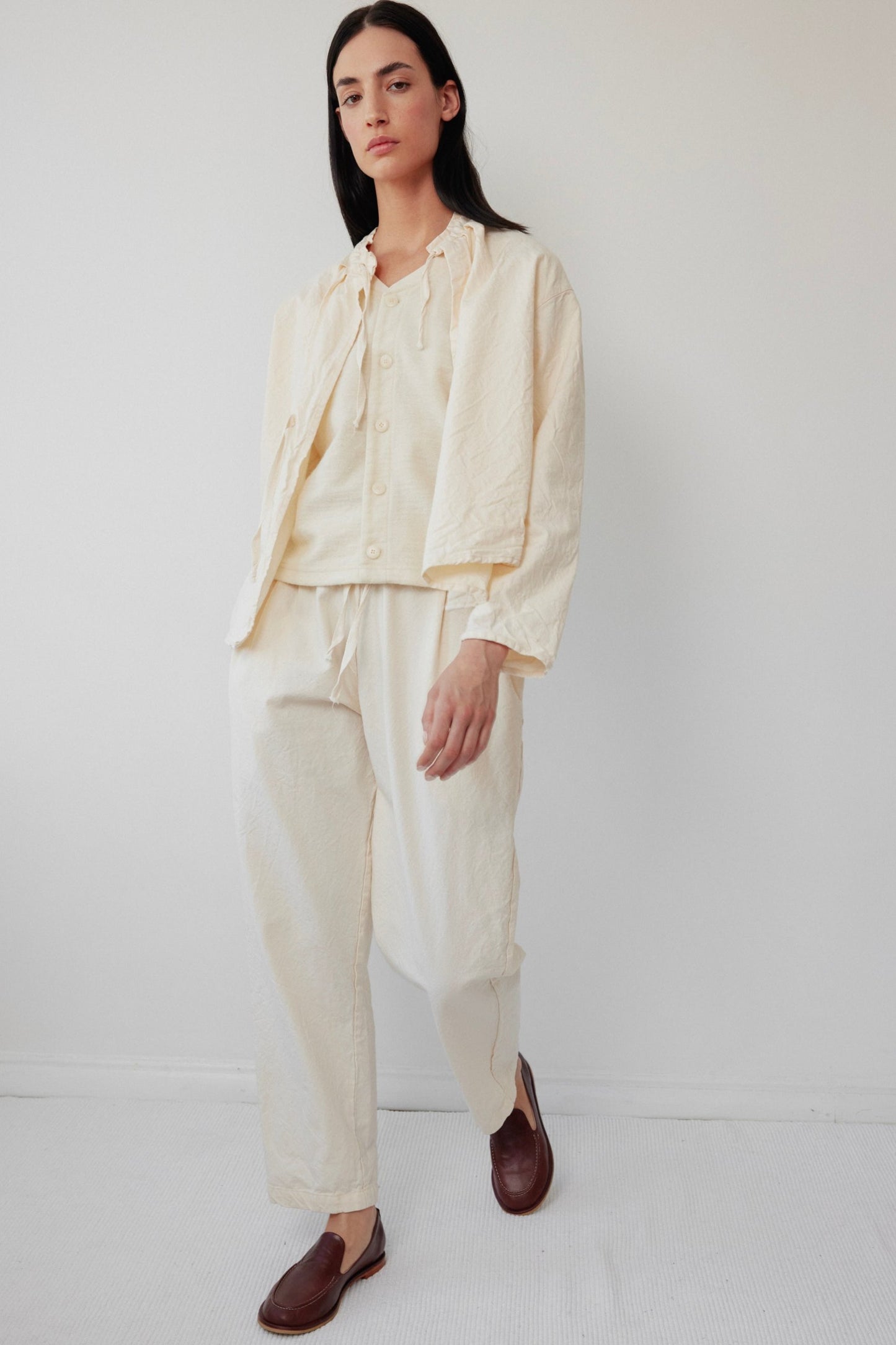 Drawstring Trouser : Natural