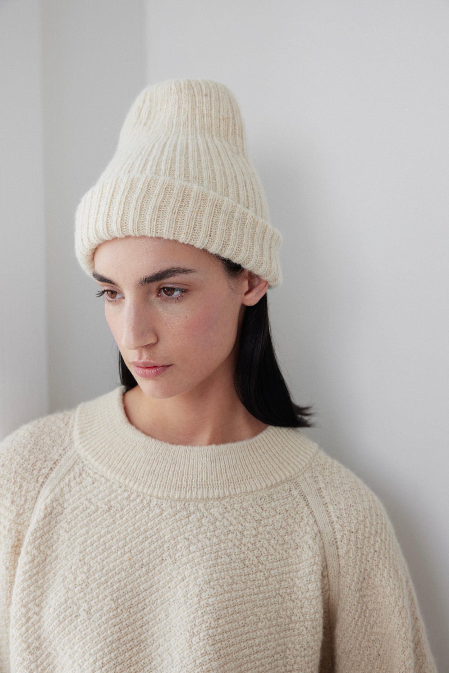 Skinny Rib Hat : Natural