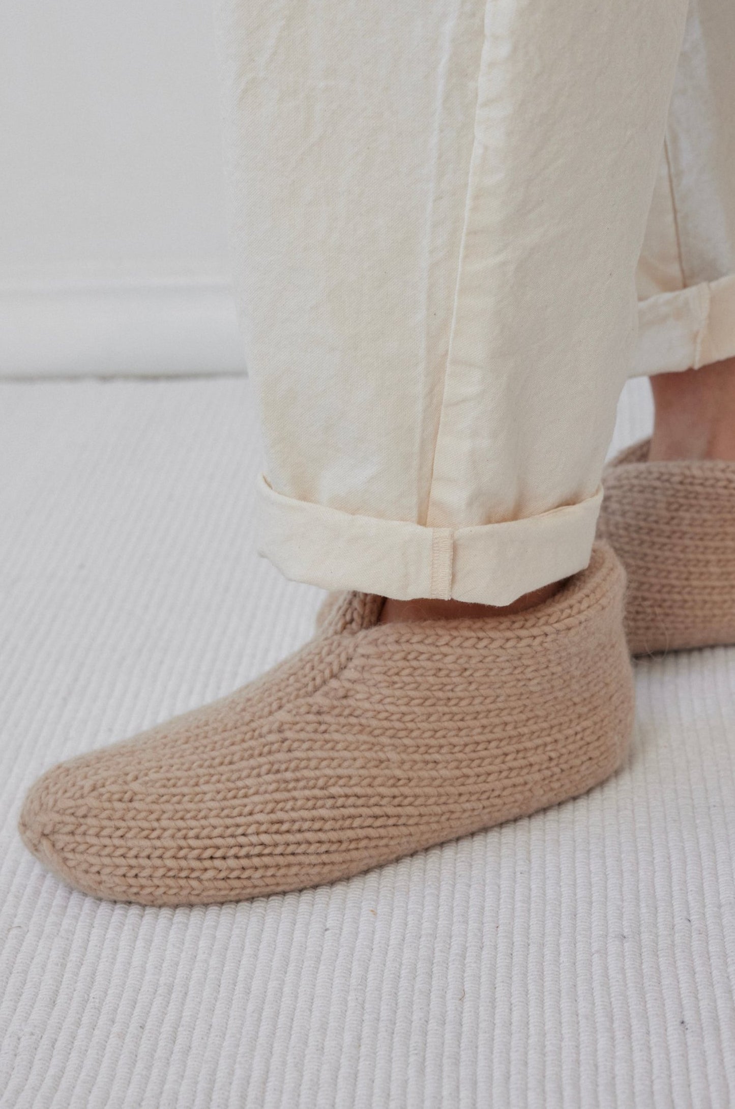 Felted Slippers : Sand