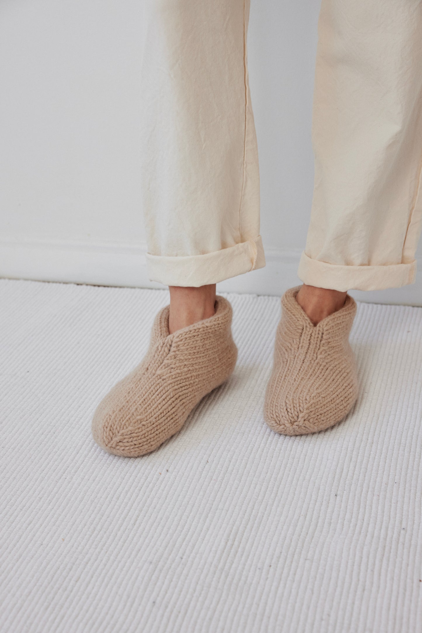 Felted Slippers : Sand