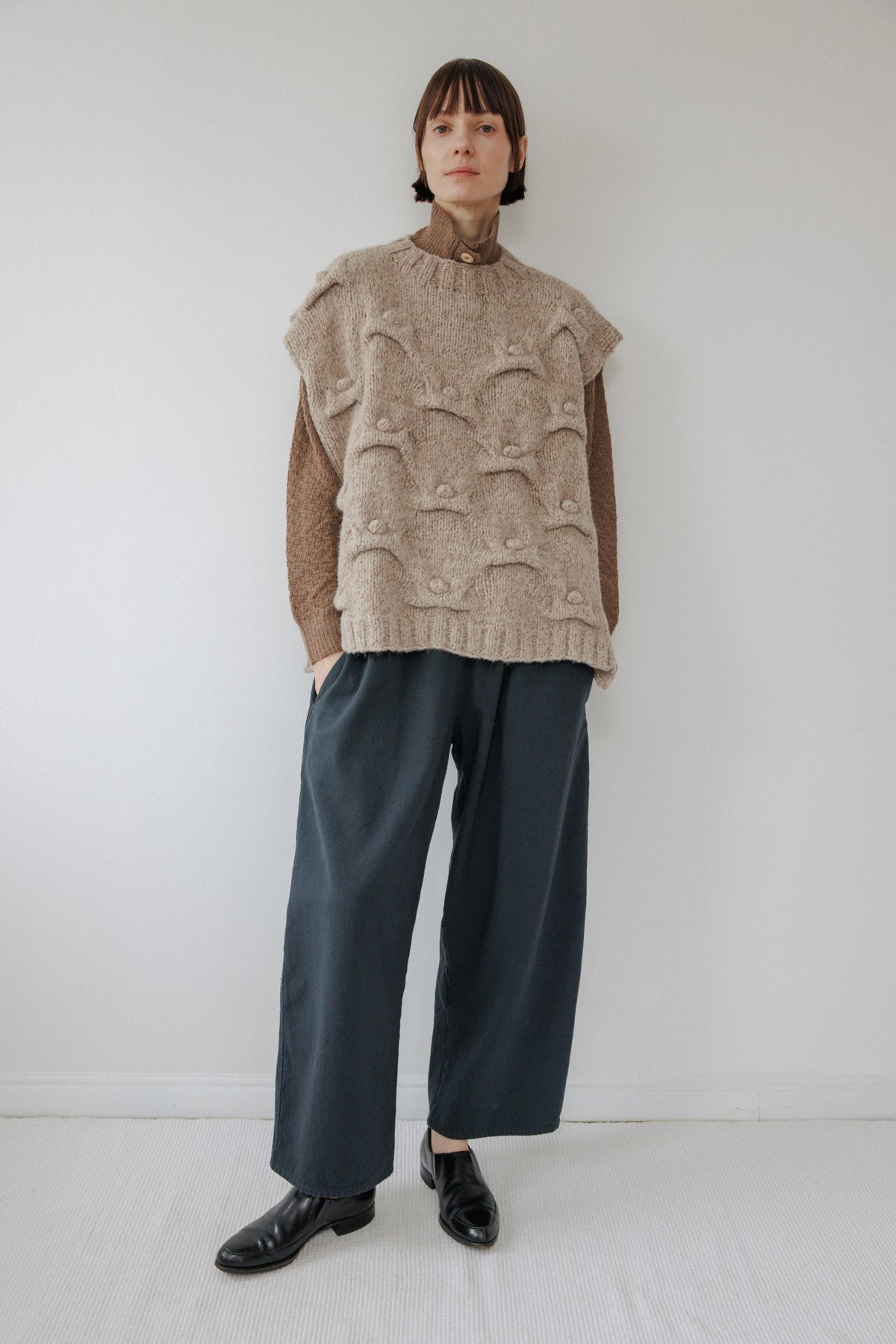 Handknit Vest : Driftwood