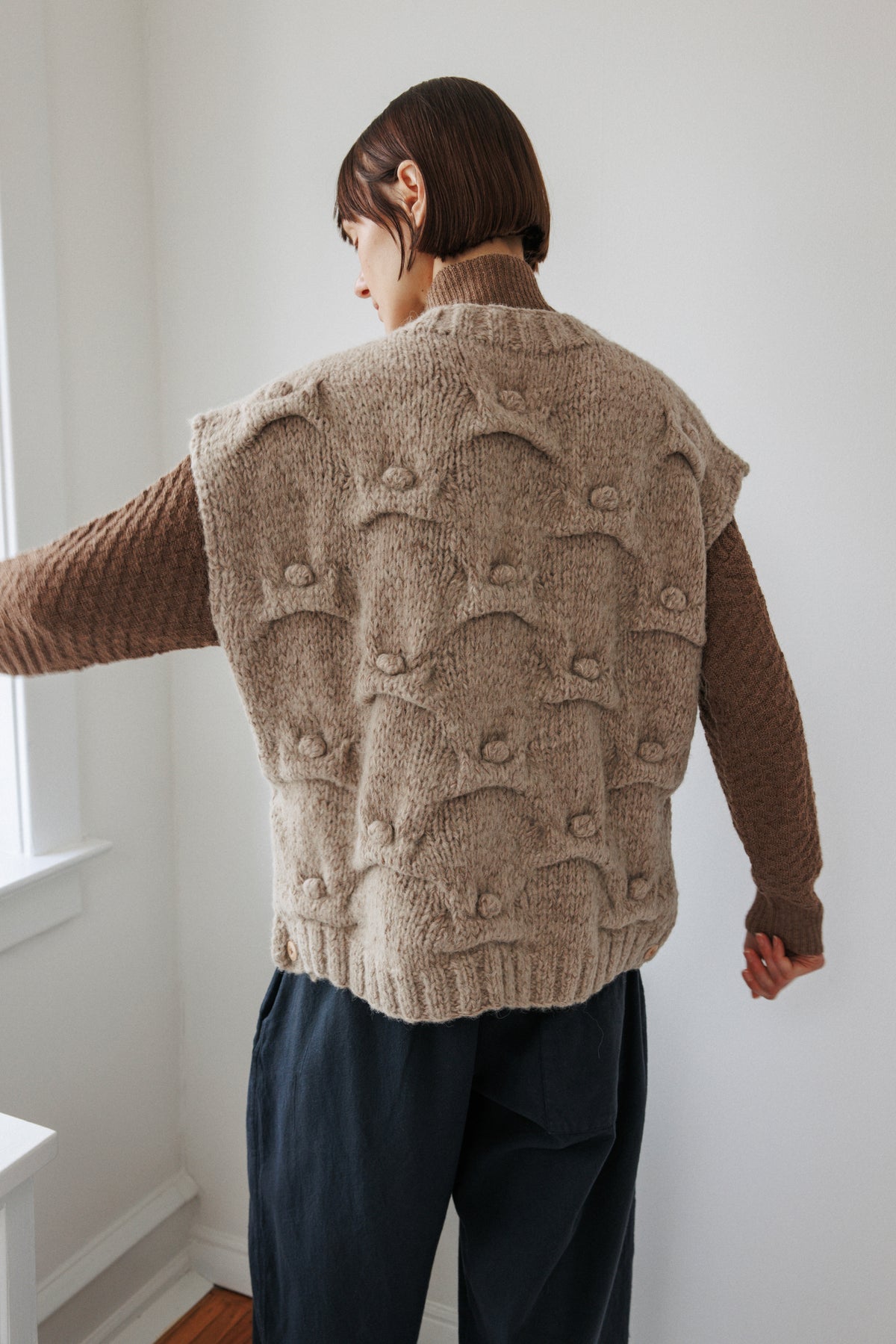 Handknit Vest : Driftwood
