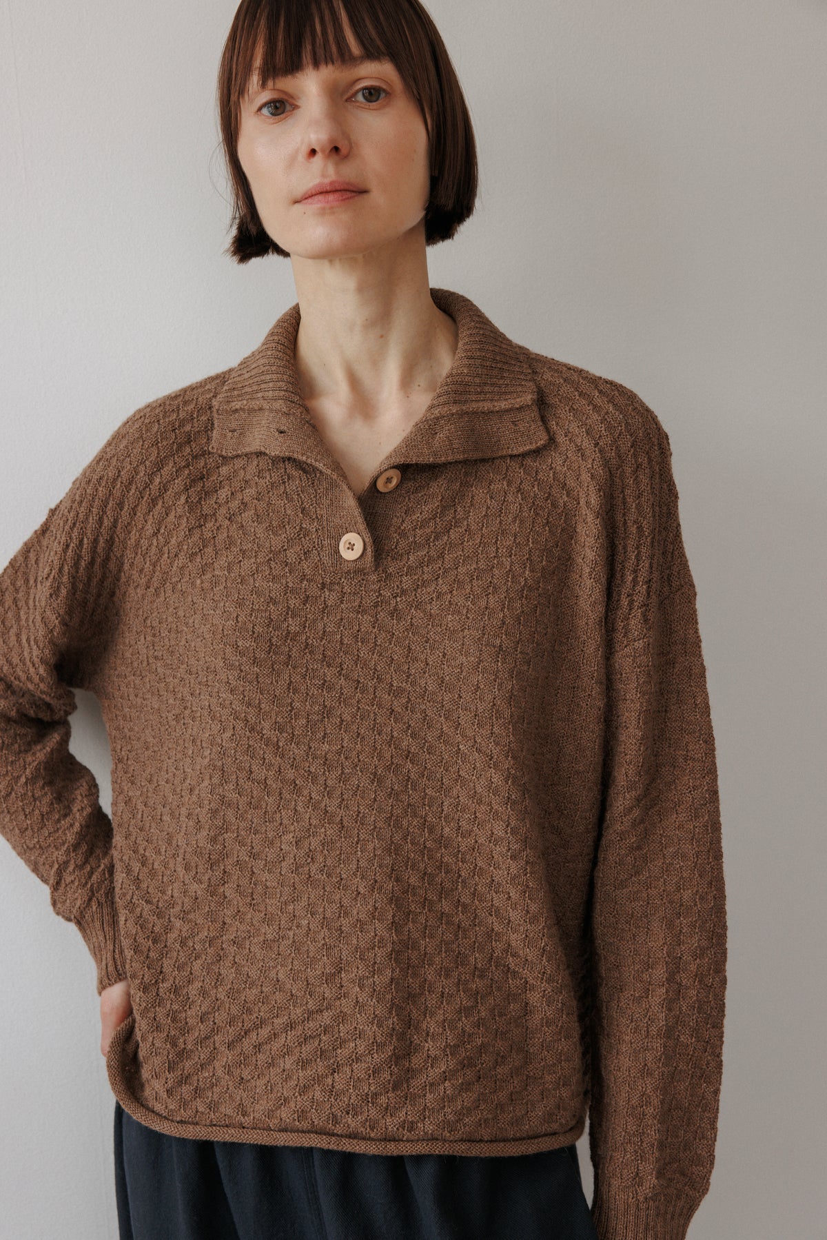 Lattice Henley : Camel