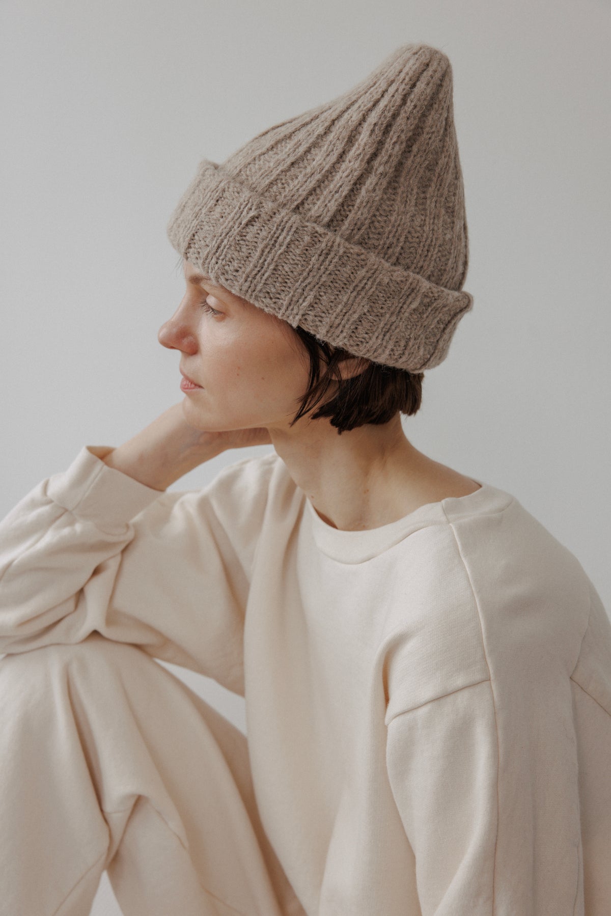 Rib Hat : Oatmeal