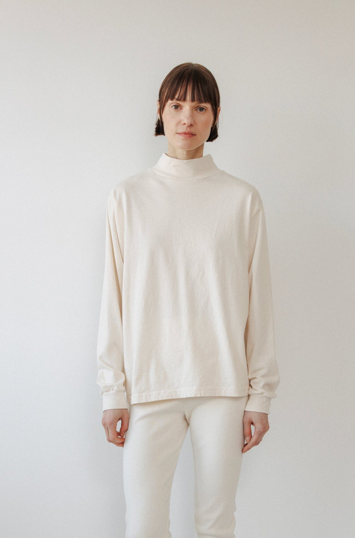 Loose Mockneck : Natural