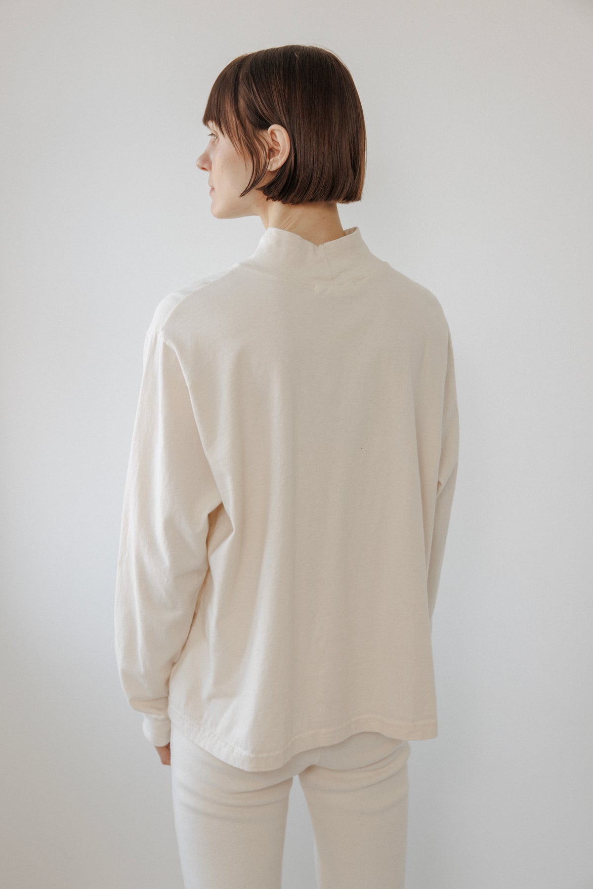 Loose Mockneck : Natural