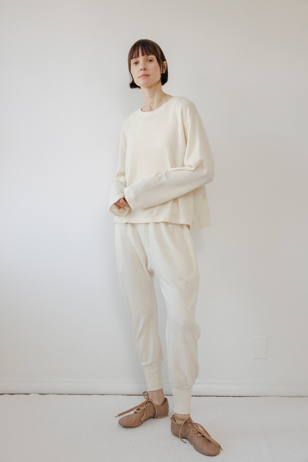 Wool Loose Tee : Natural
