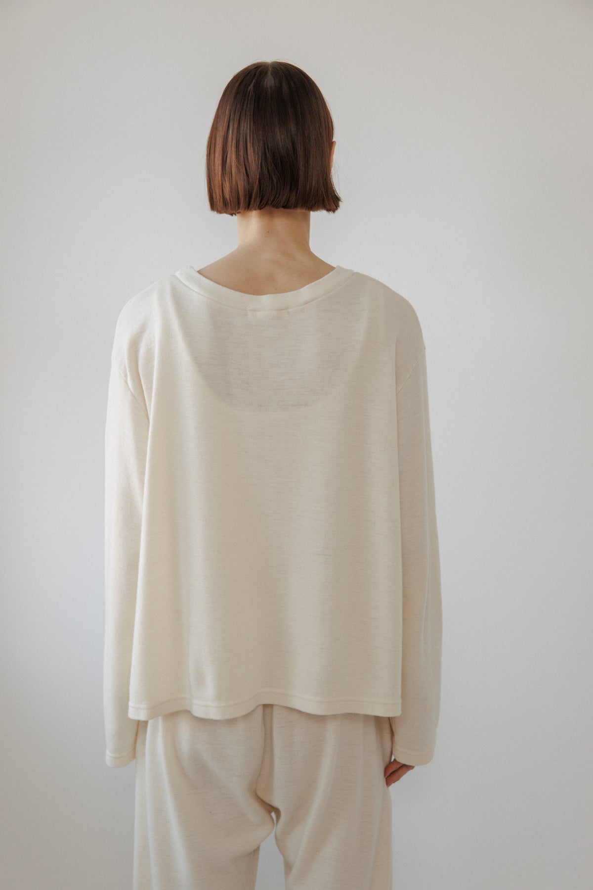 Wool Loose Tee : Natural