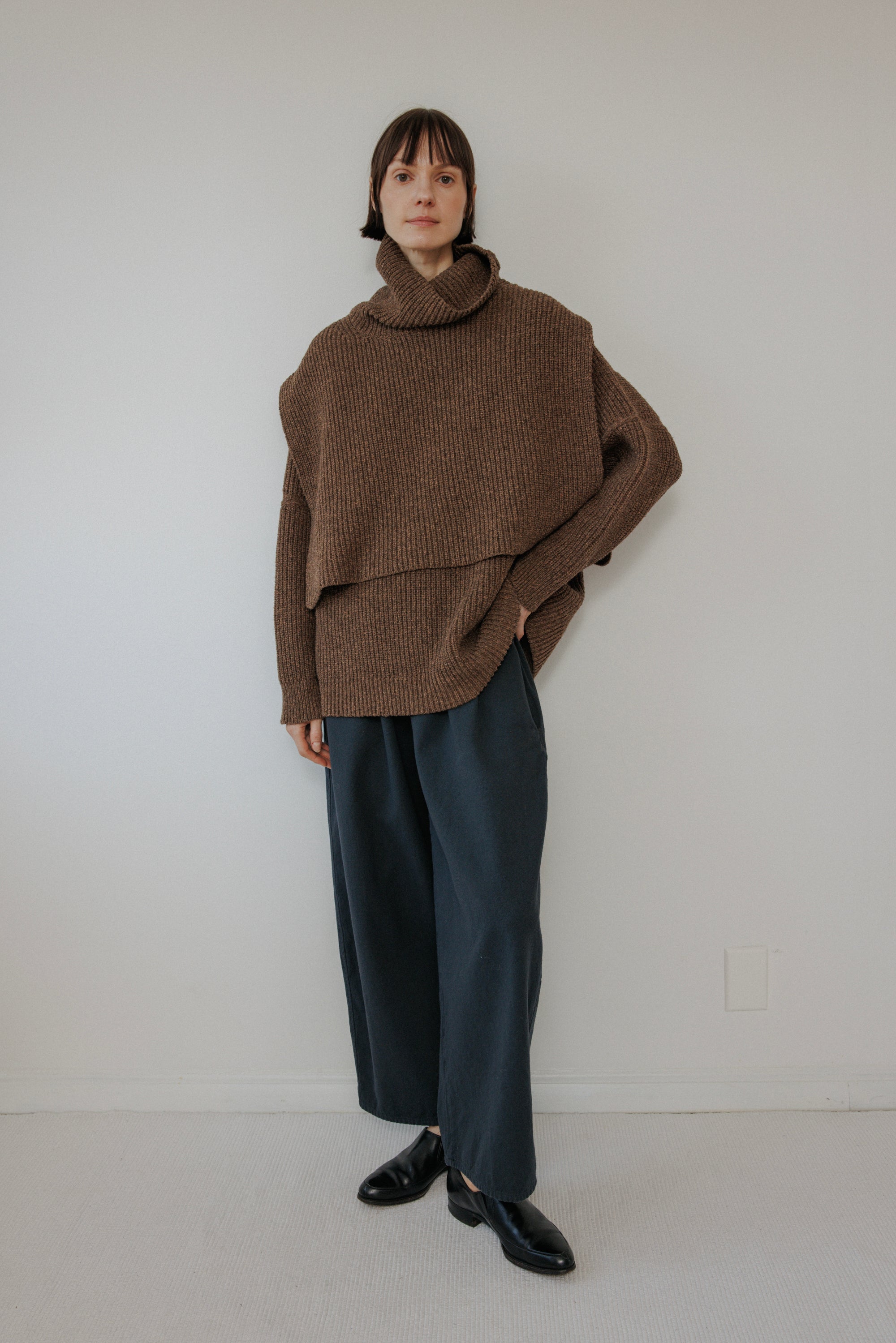Rib Poncho : Umber
