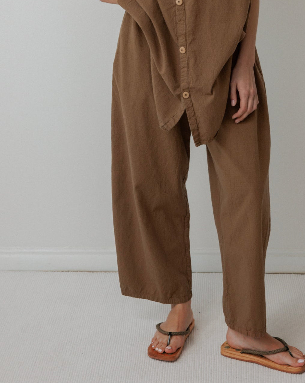 Wide Trouser : Sepia