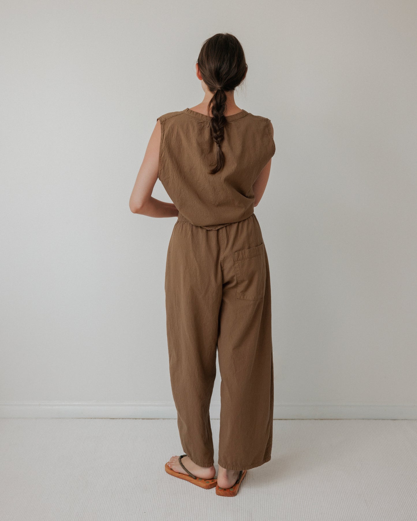 Wide Trouser : Sepia