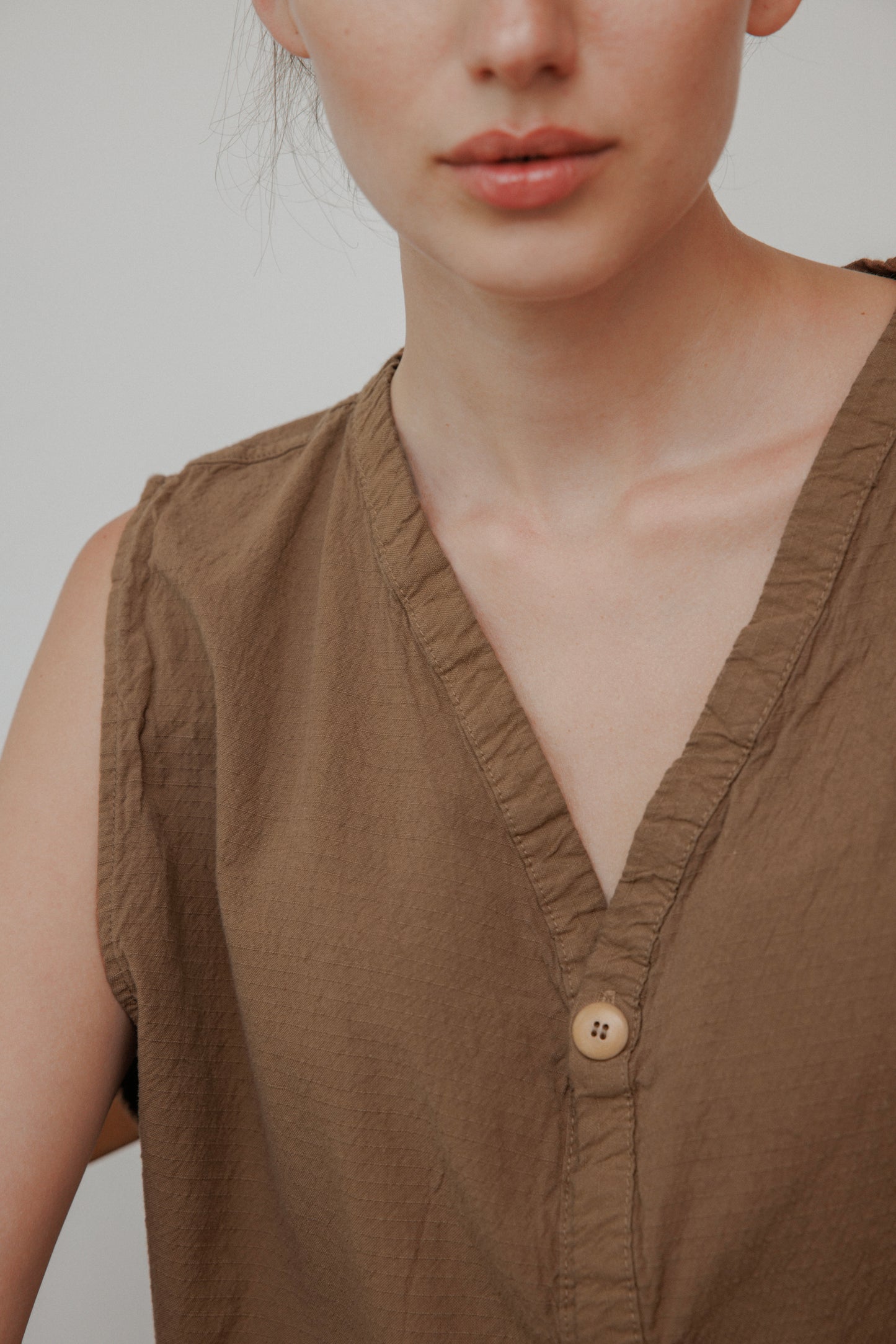 Buttondown Tunic : Sepia