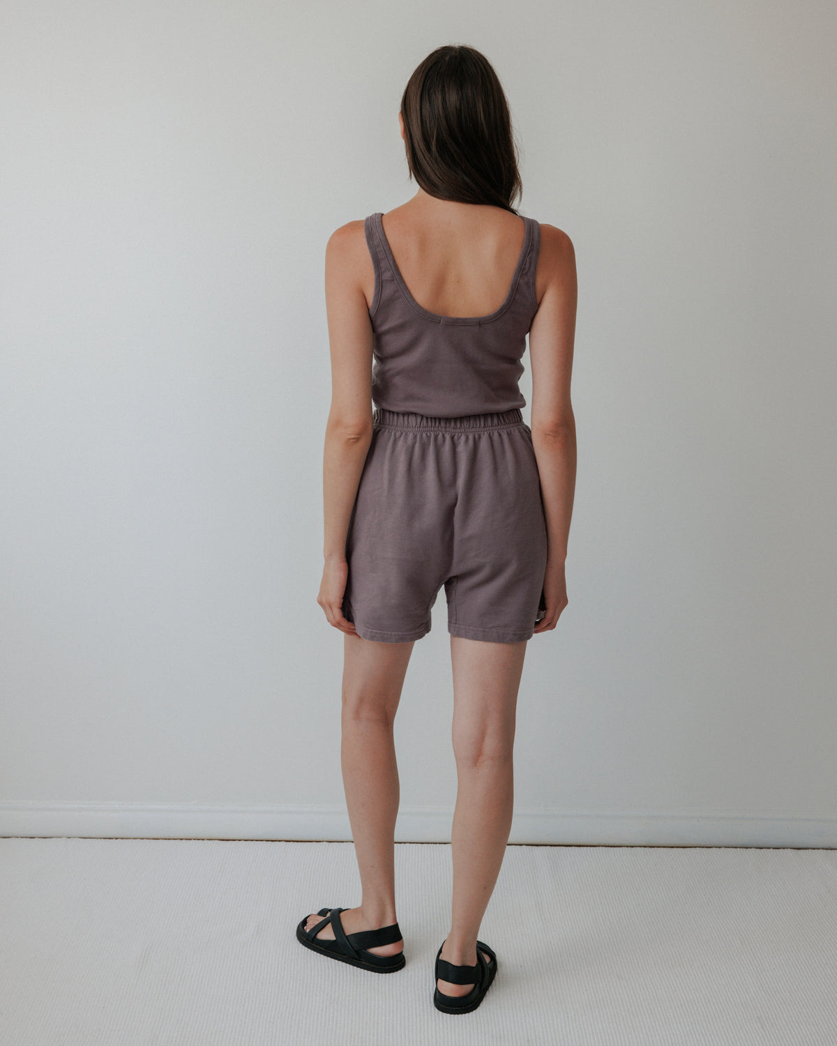 Scoop Back Rib Tank : Mushroom