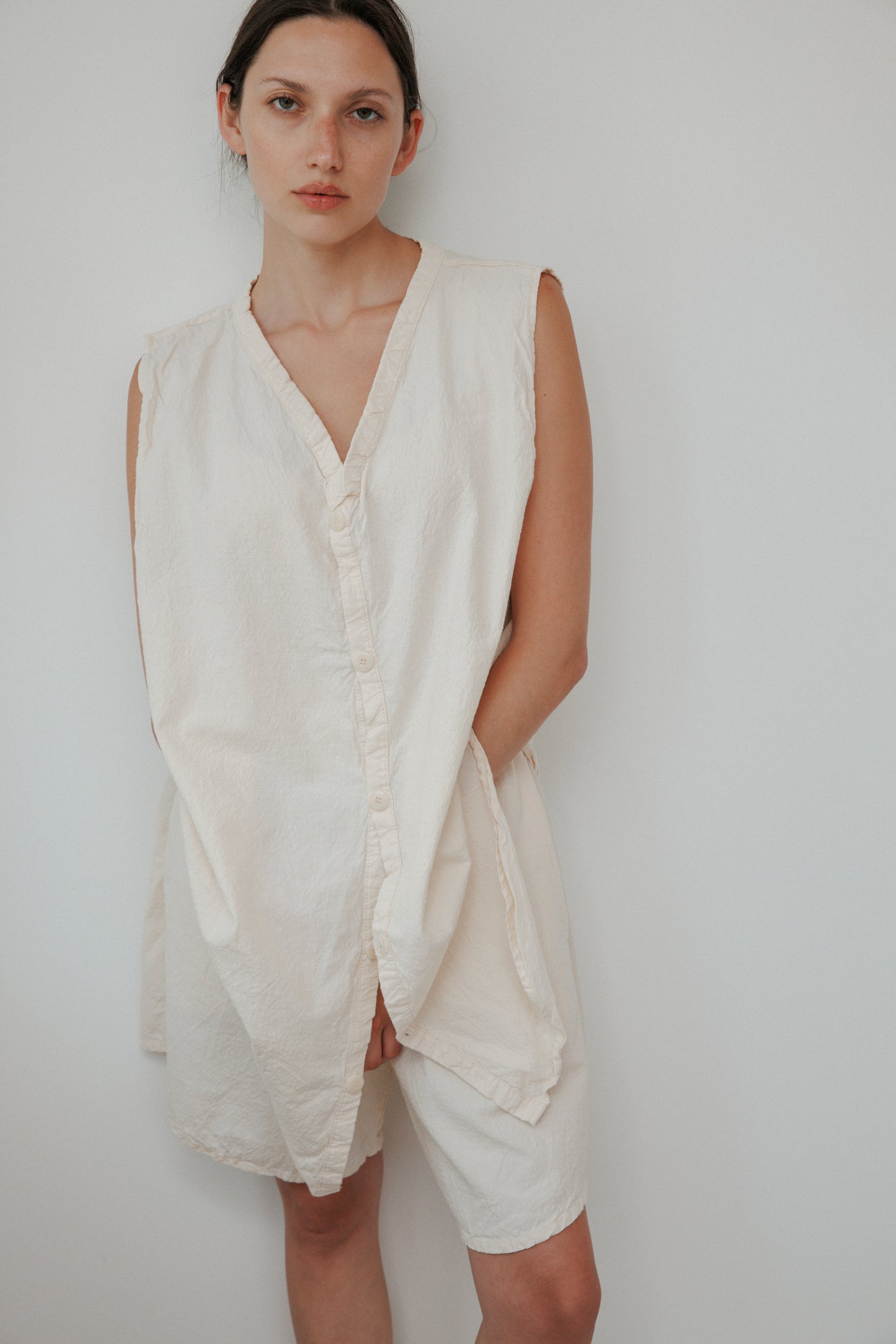 Buttondown Tunic : Natural