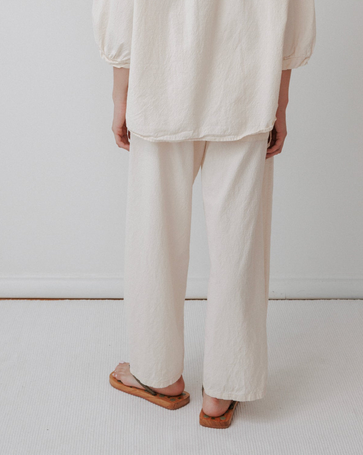 Wide Trouser : Natural