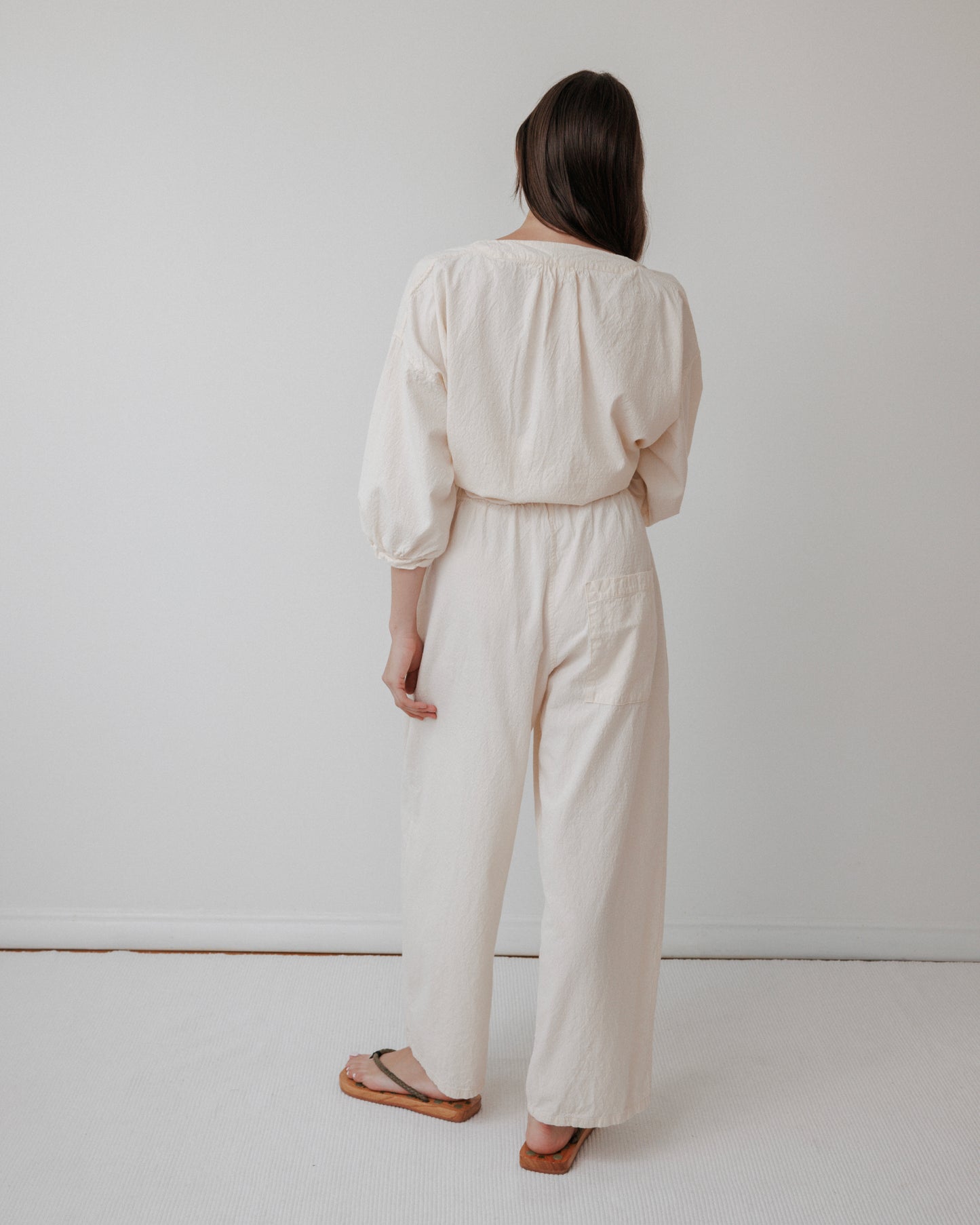 Wide Trouser : Natural